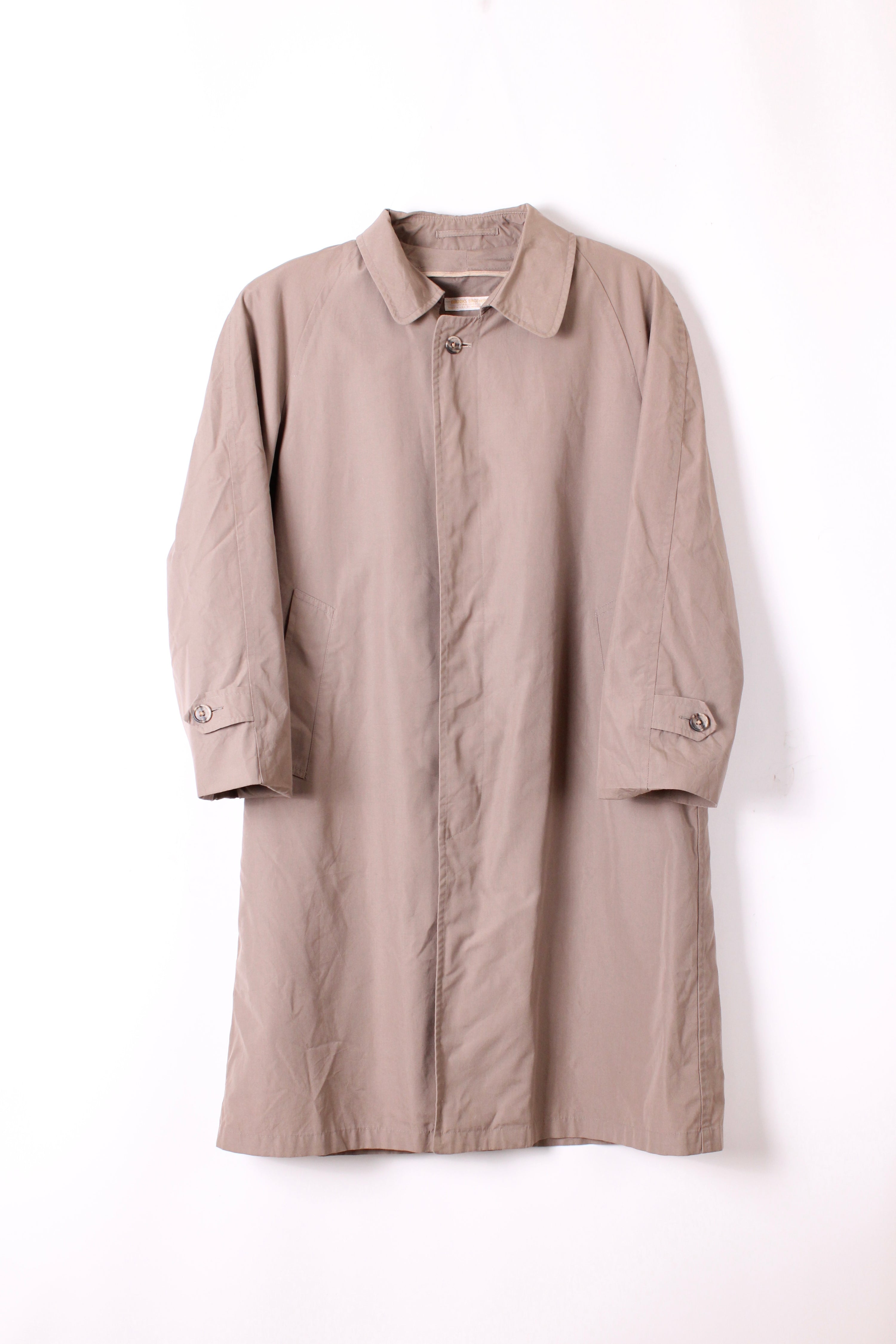 VINTAGE TRENCH COAT BROOKS BROTHERS LIGHT BROWN - S/M