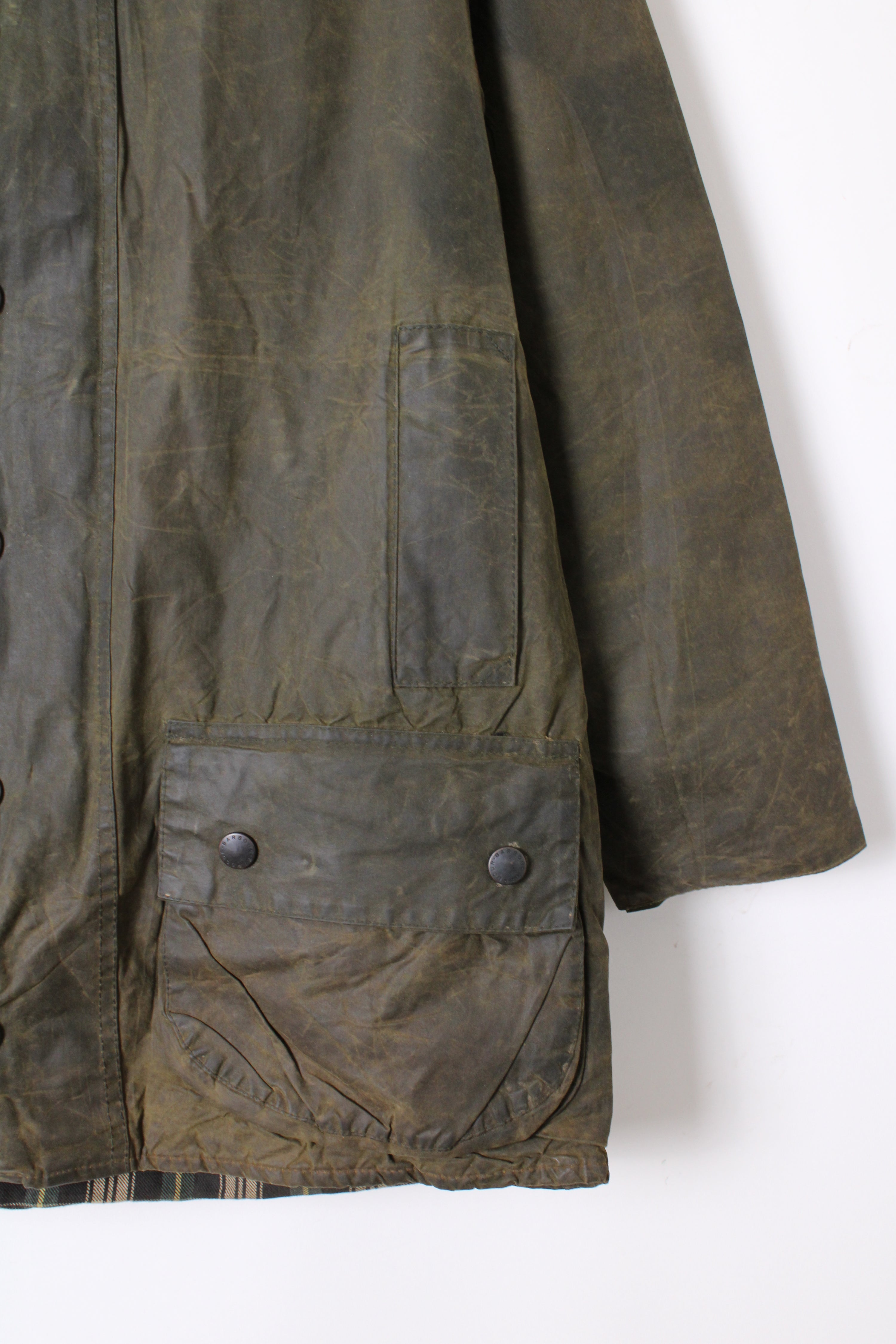 BARBOUR BEAUFORT WAXED JACKET GREEN - S/M