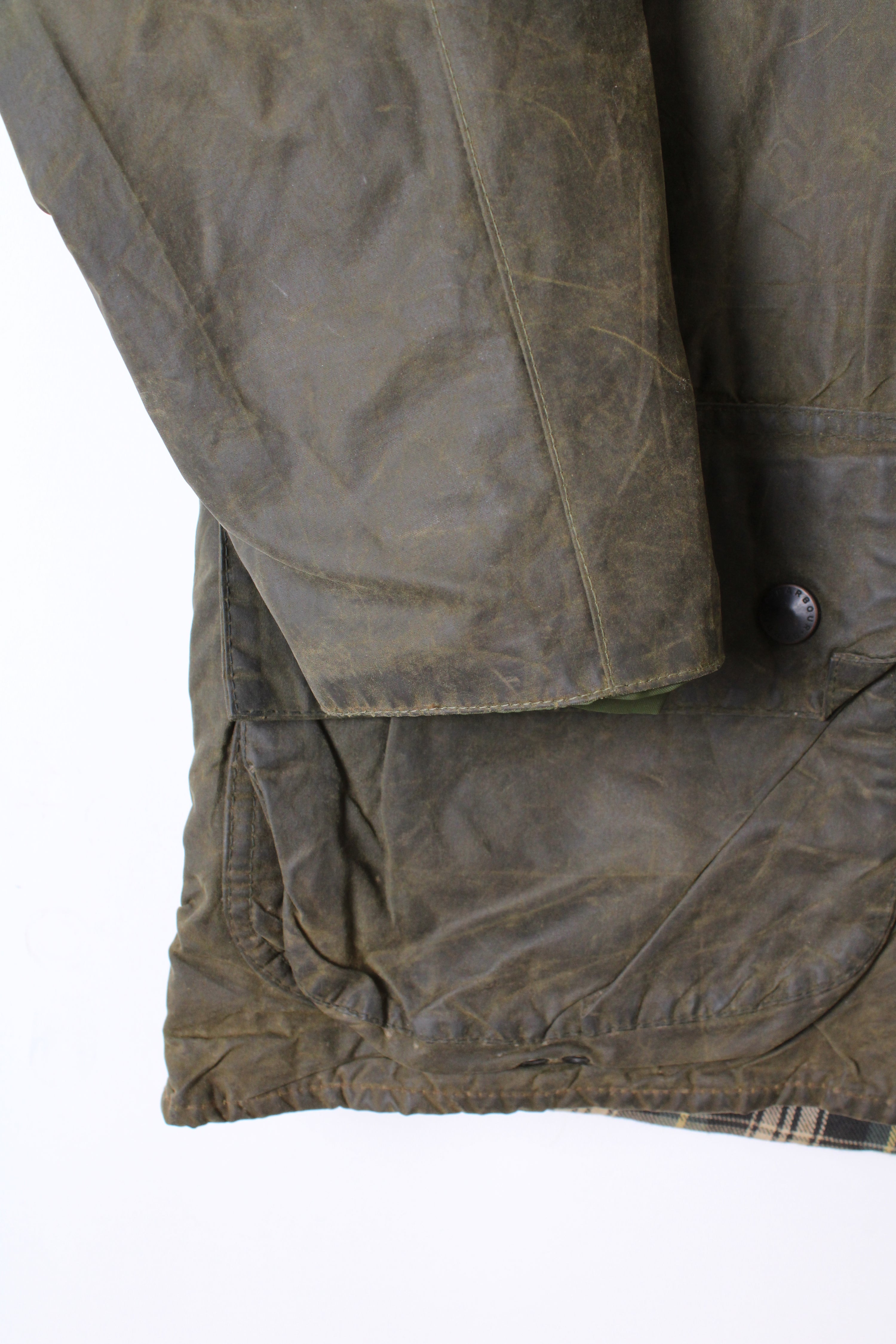 BARBOUR BEAUFORT WAXED JACKET GREEN - S/M