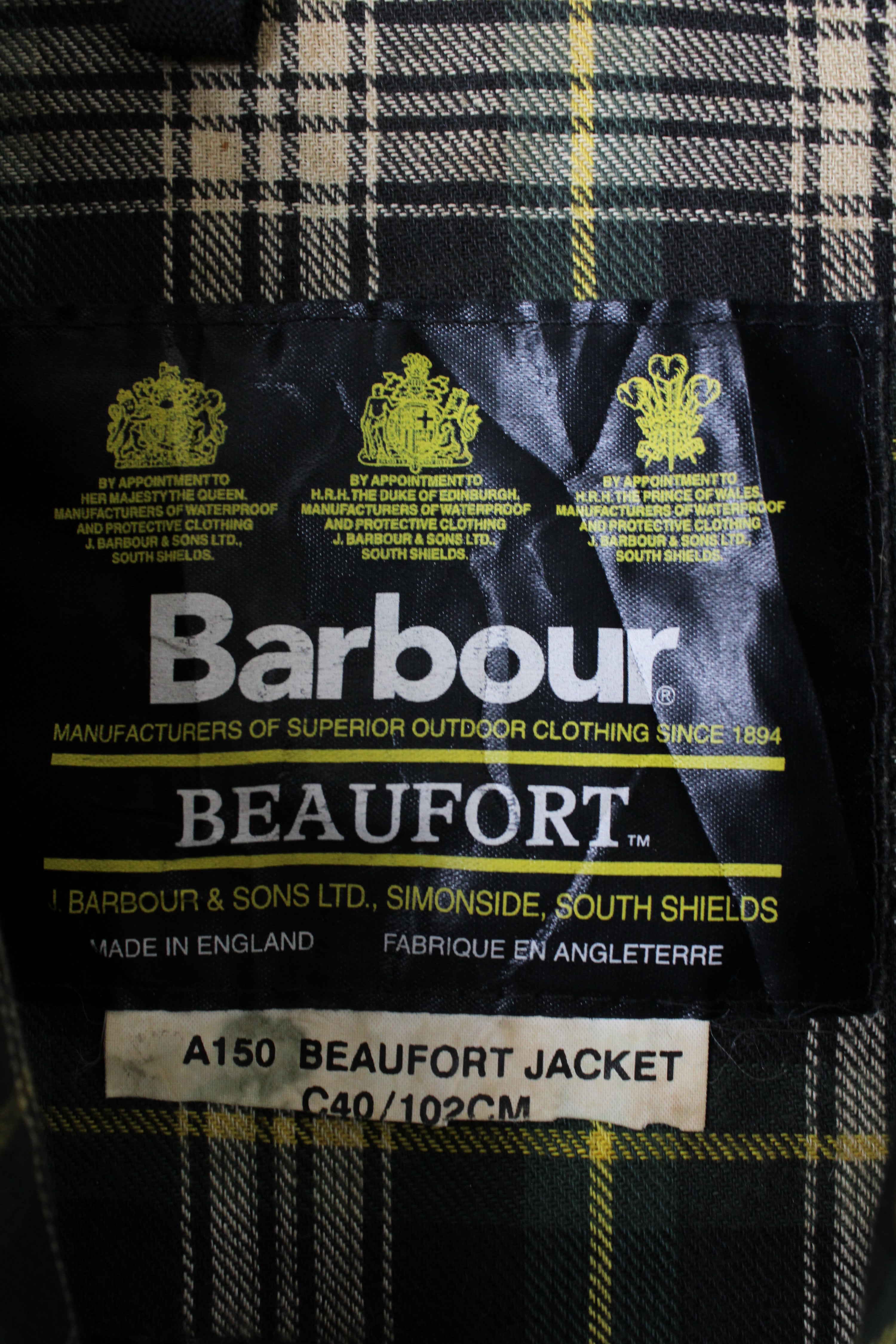 BARBOUR BEAUFORT WAXED JACKET GREEN - S/M