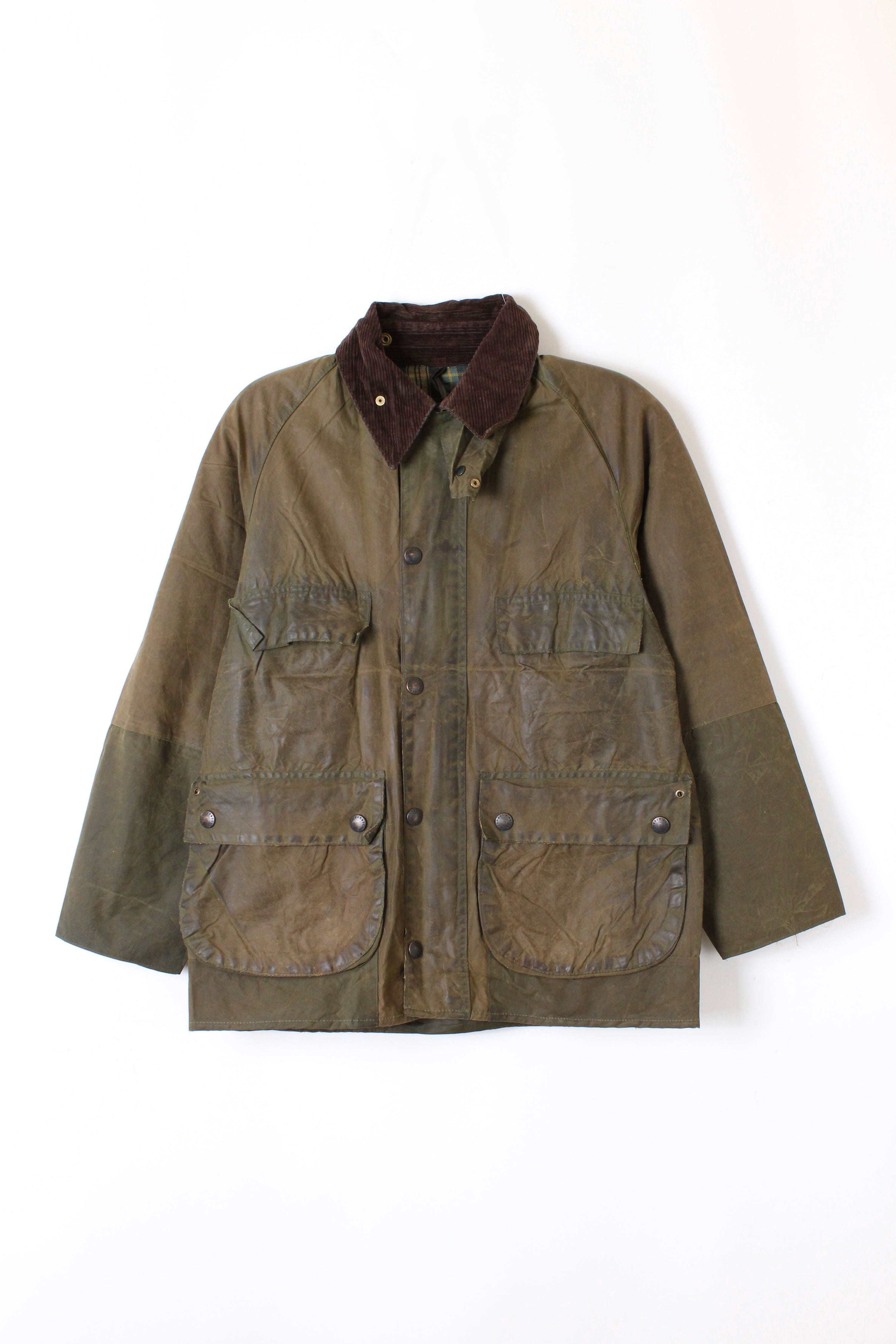 BARBOUR BEDALE 4 POCKETS WAXED JACKET GREEN - XS/S