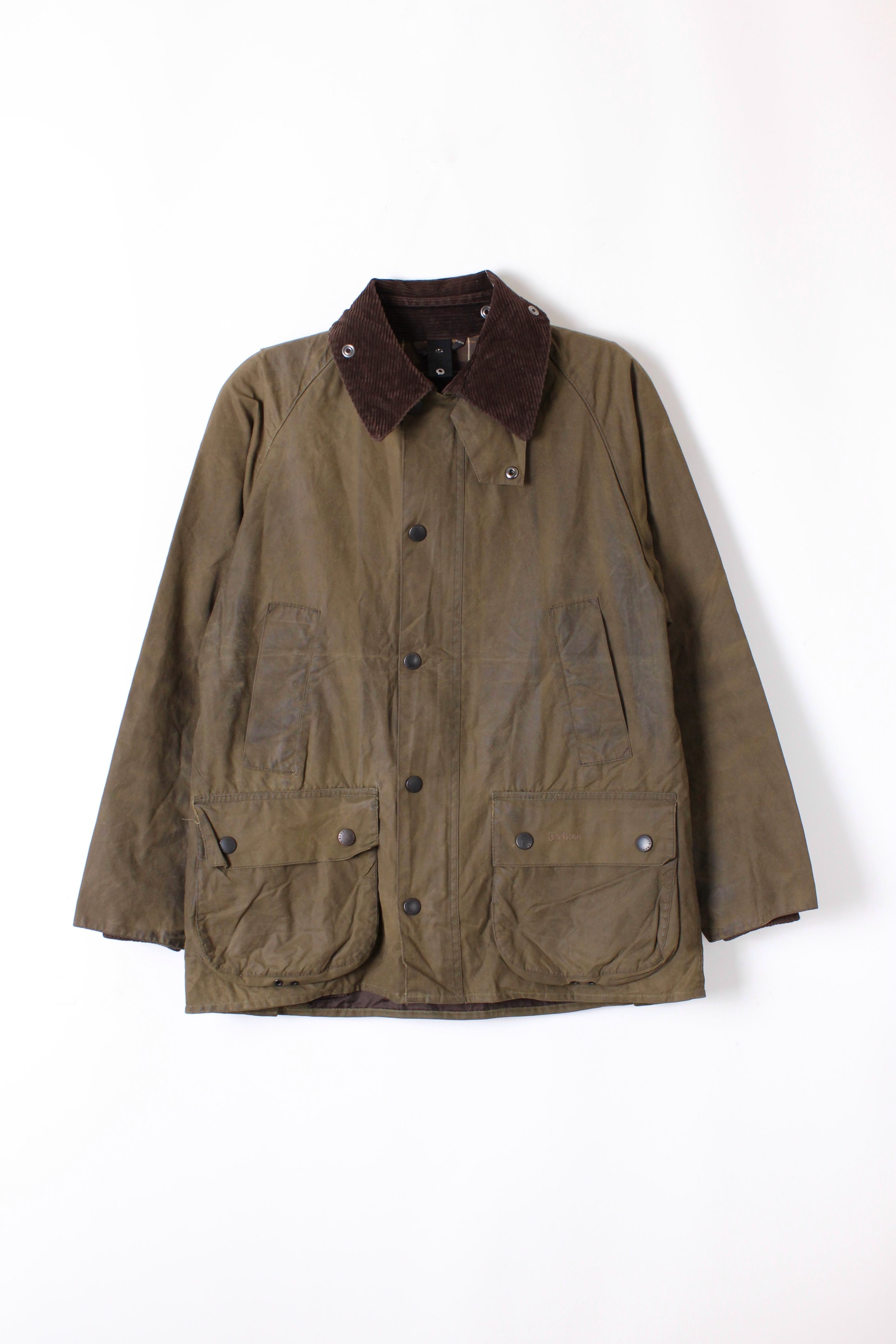 BARBOUR BEDALE WAXED JACKET GREEN - S/M