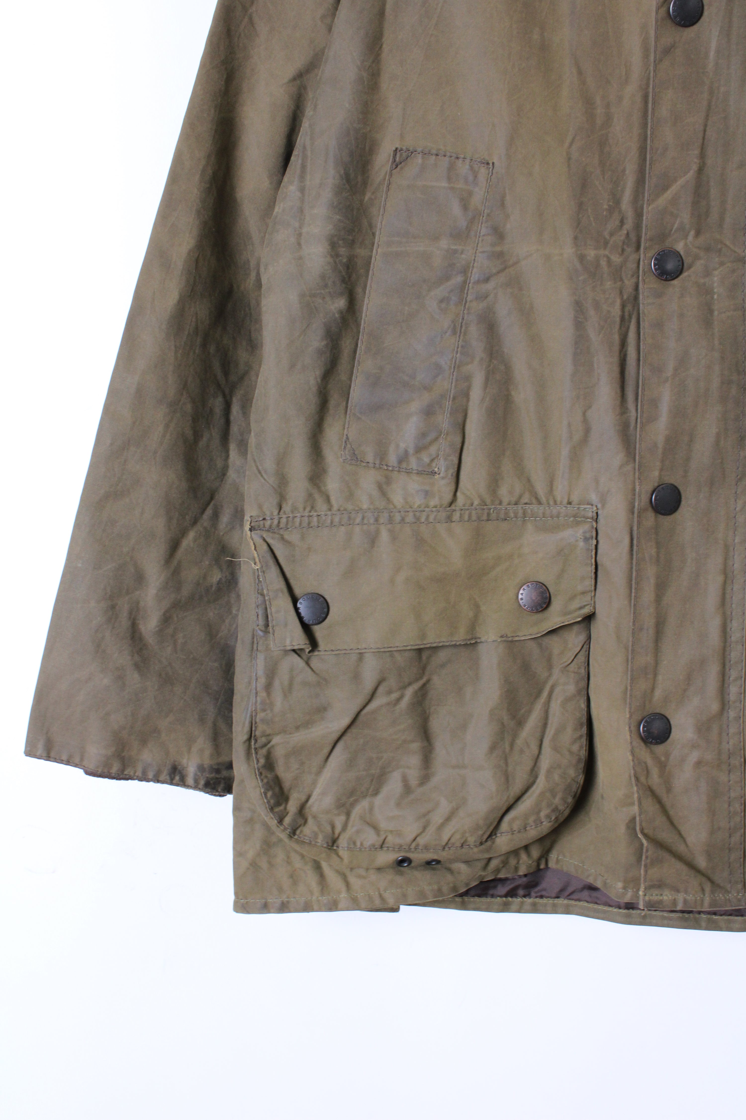 BARBOUR BEDALE WAXED JACKET GREEN - S/M