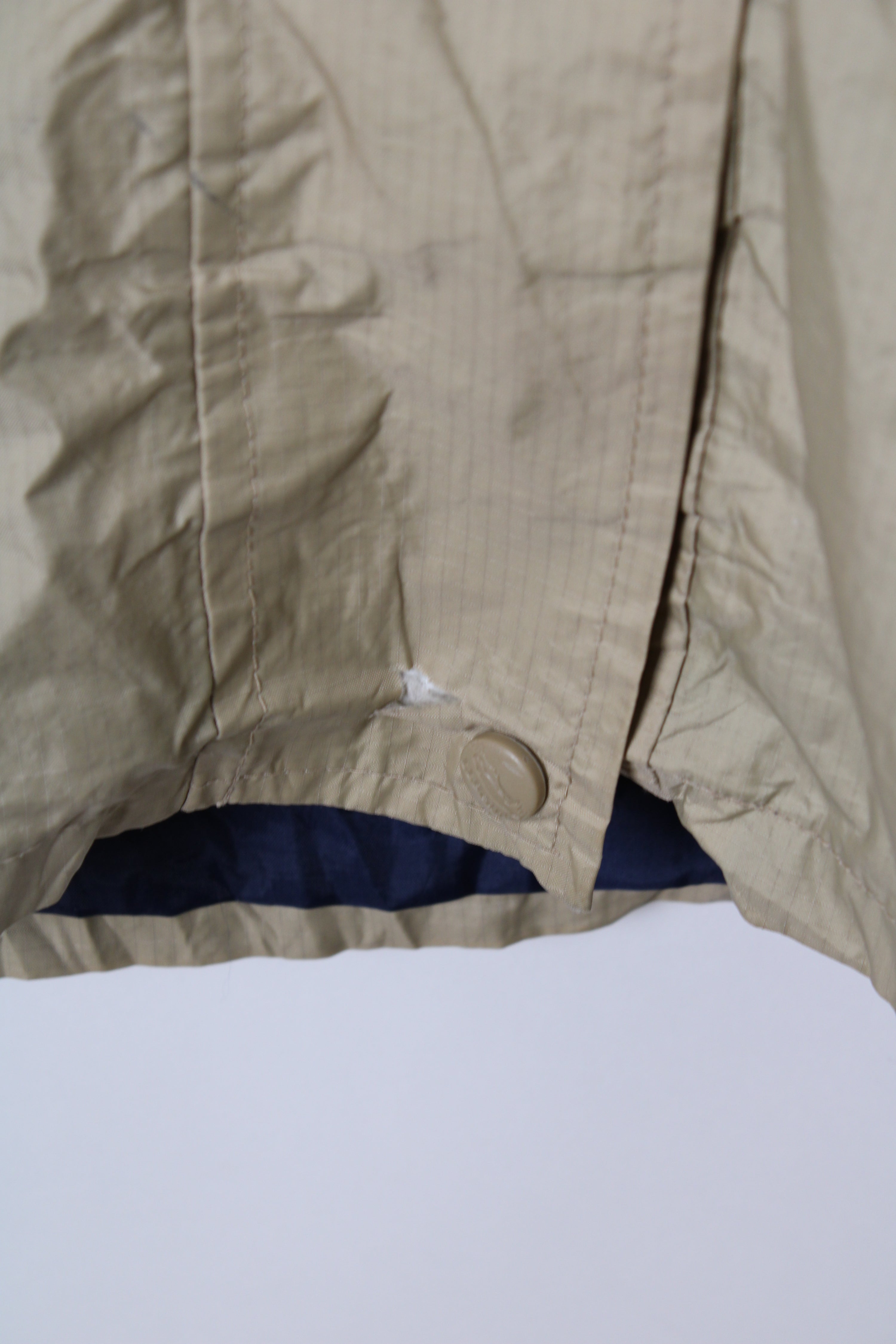 VINTAGE LL BEAN RIPSTOP LONG PARKA BEIGE - L/XL