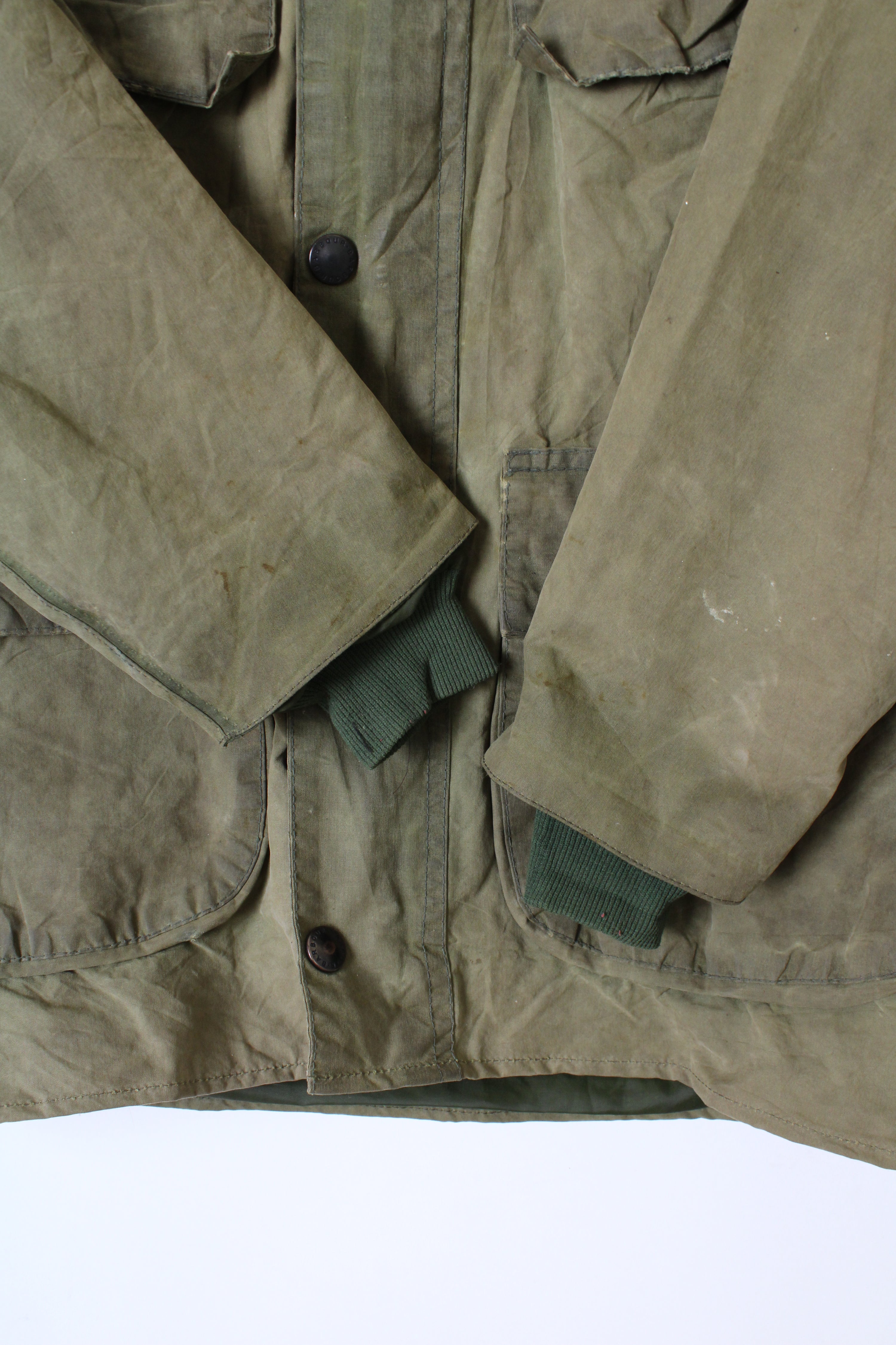 BARBOUR BEDALE 4 POCKETS WAXED JACKET GREEN - XS/S