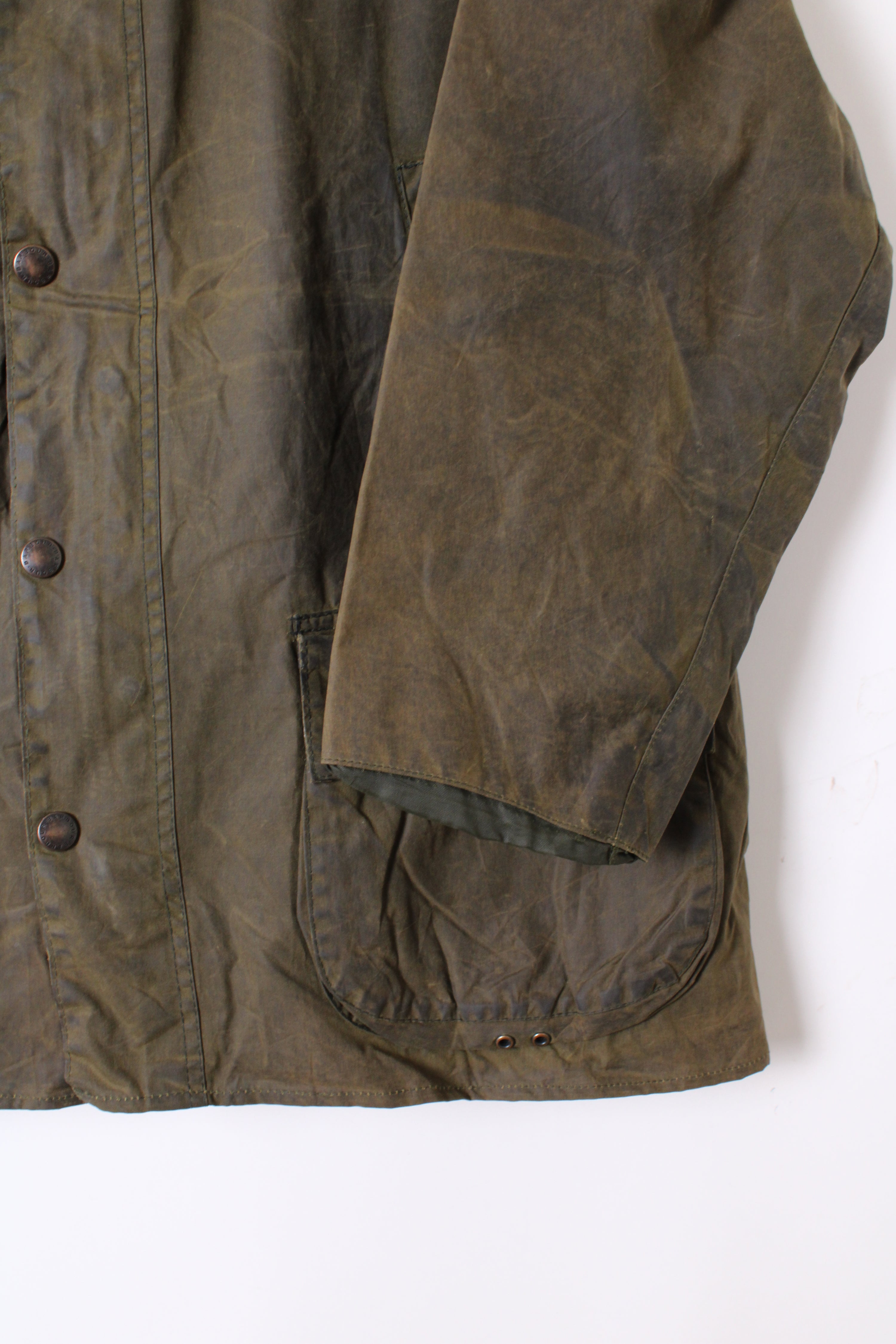BARBOUR BEDALE WAXED JACKET GREEN - L/XL