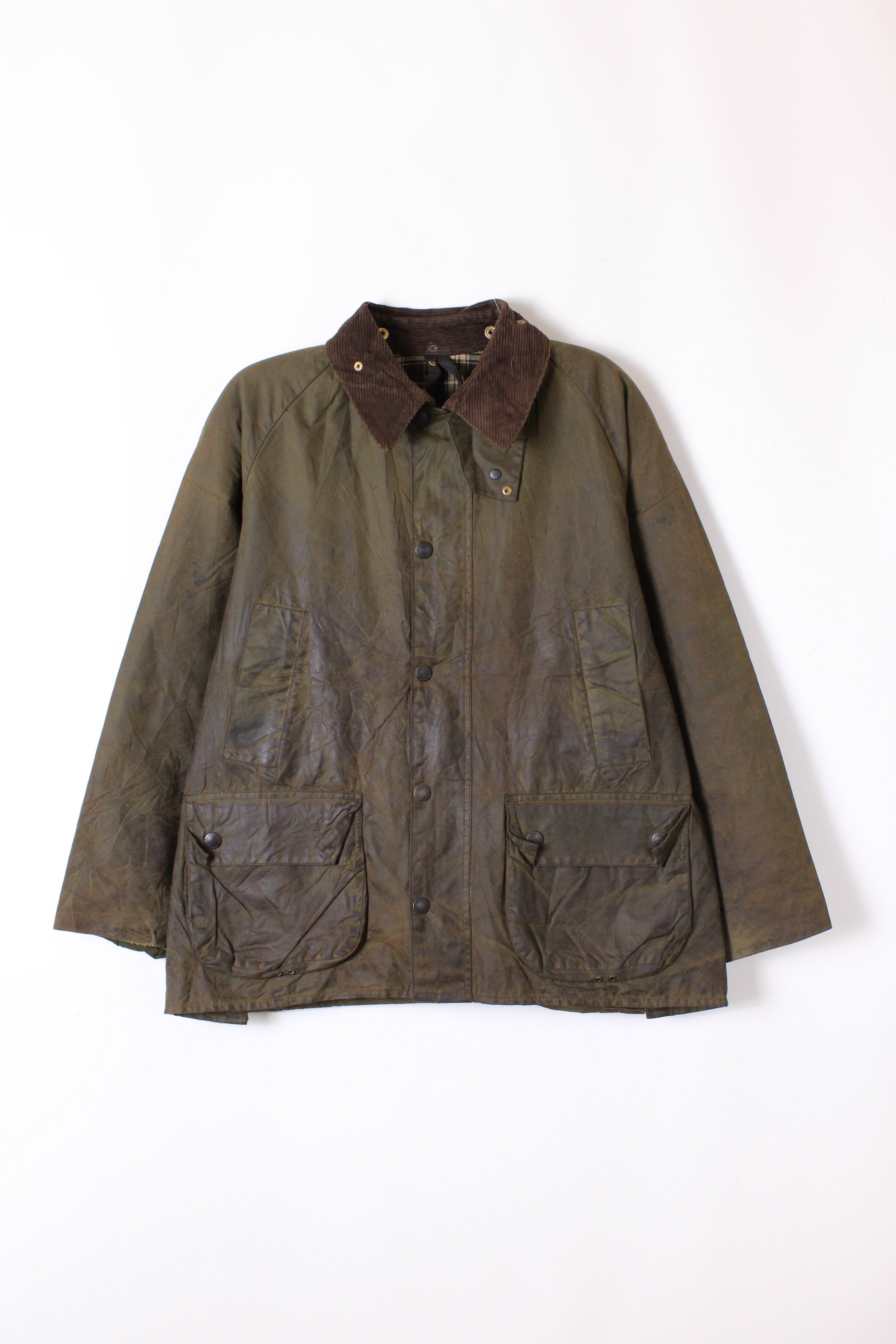 BARBOUR BEDALE WAXED JACKET GREEN - S/M