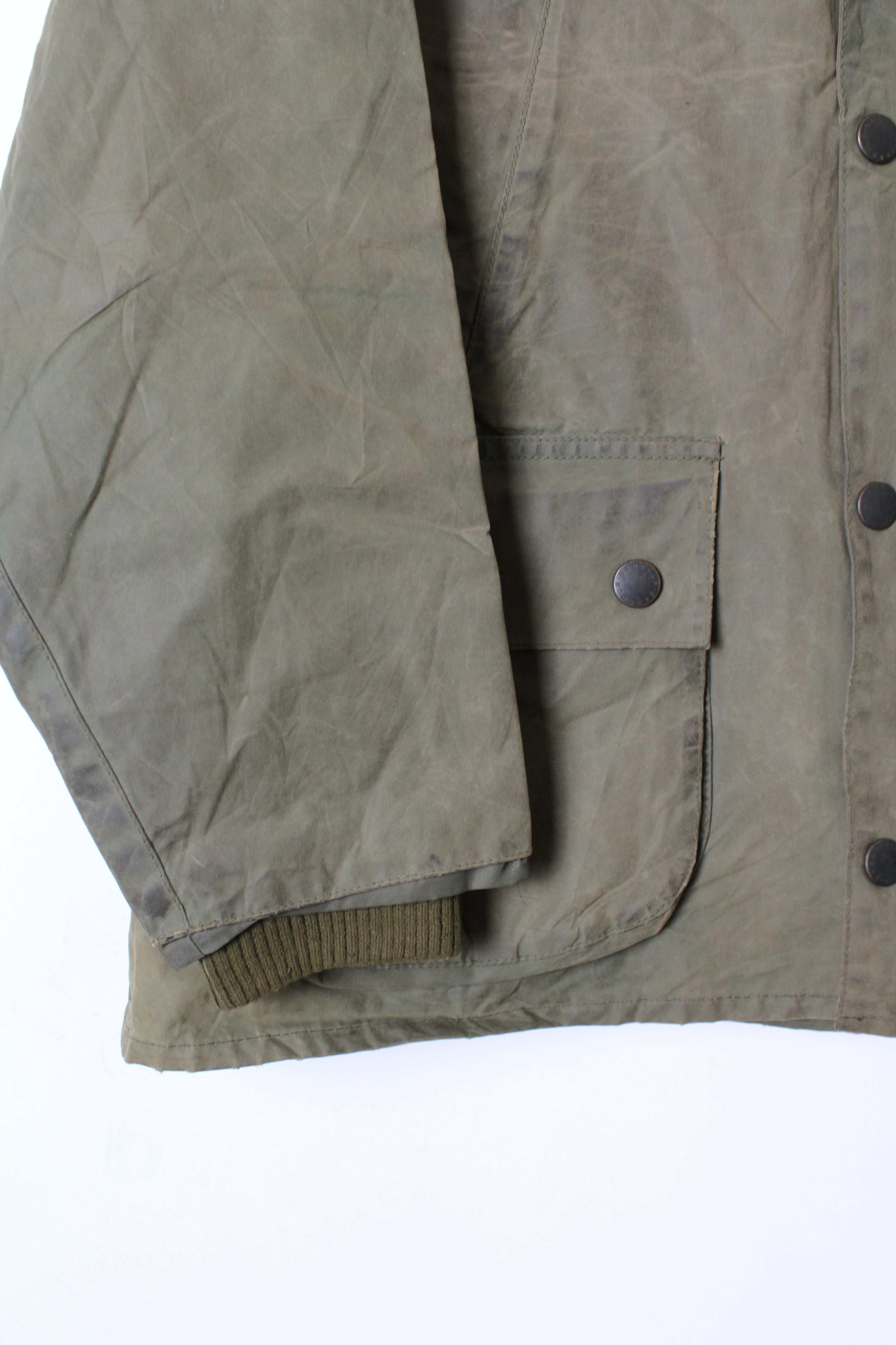 BARBOUR BEDALE WAXED JACKET GREEN - S/M