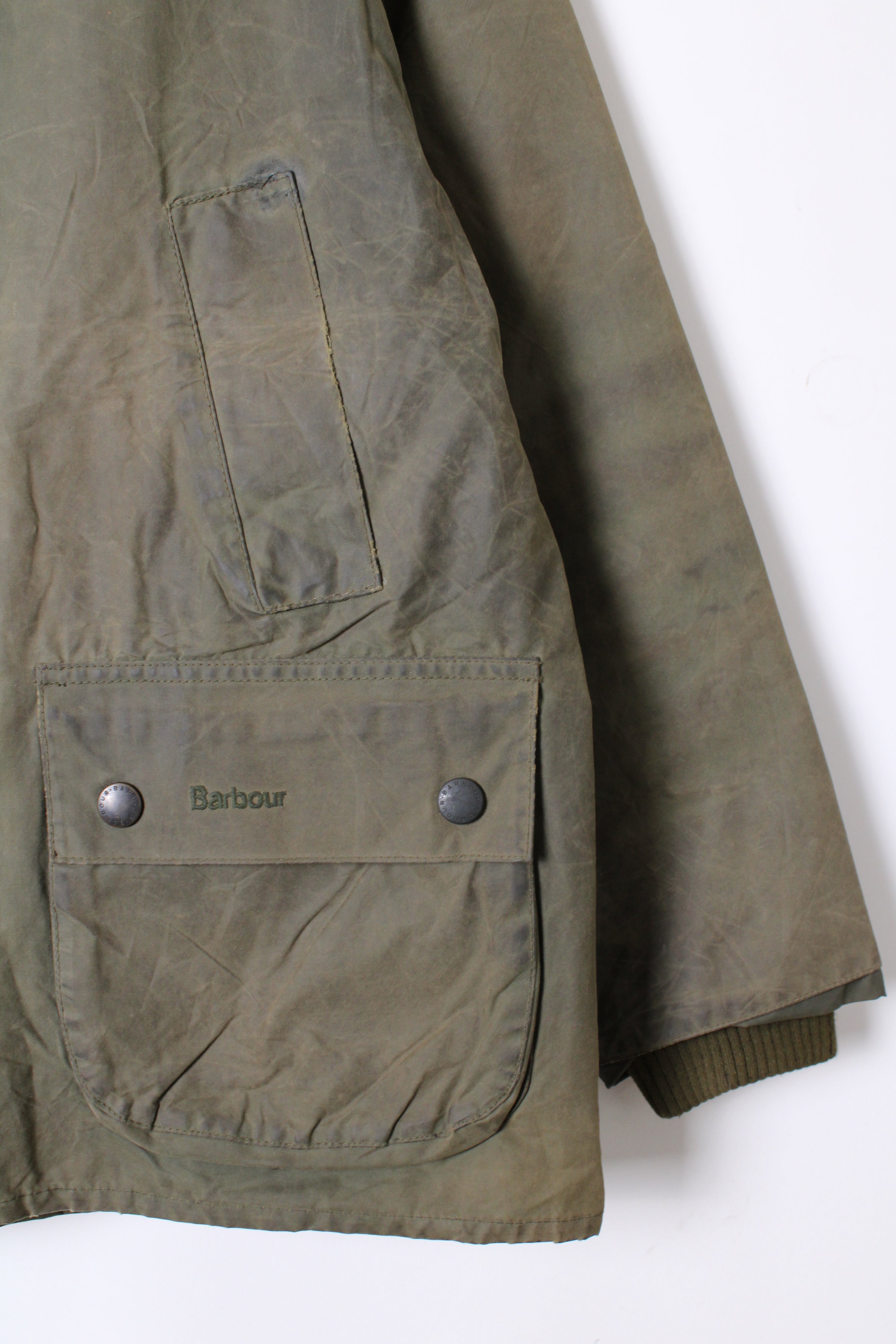 BARBOUR BEDALE WAXED JACKET GREEN - S/M