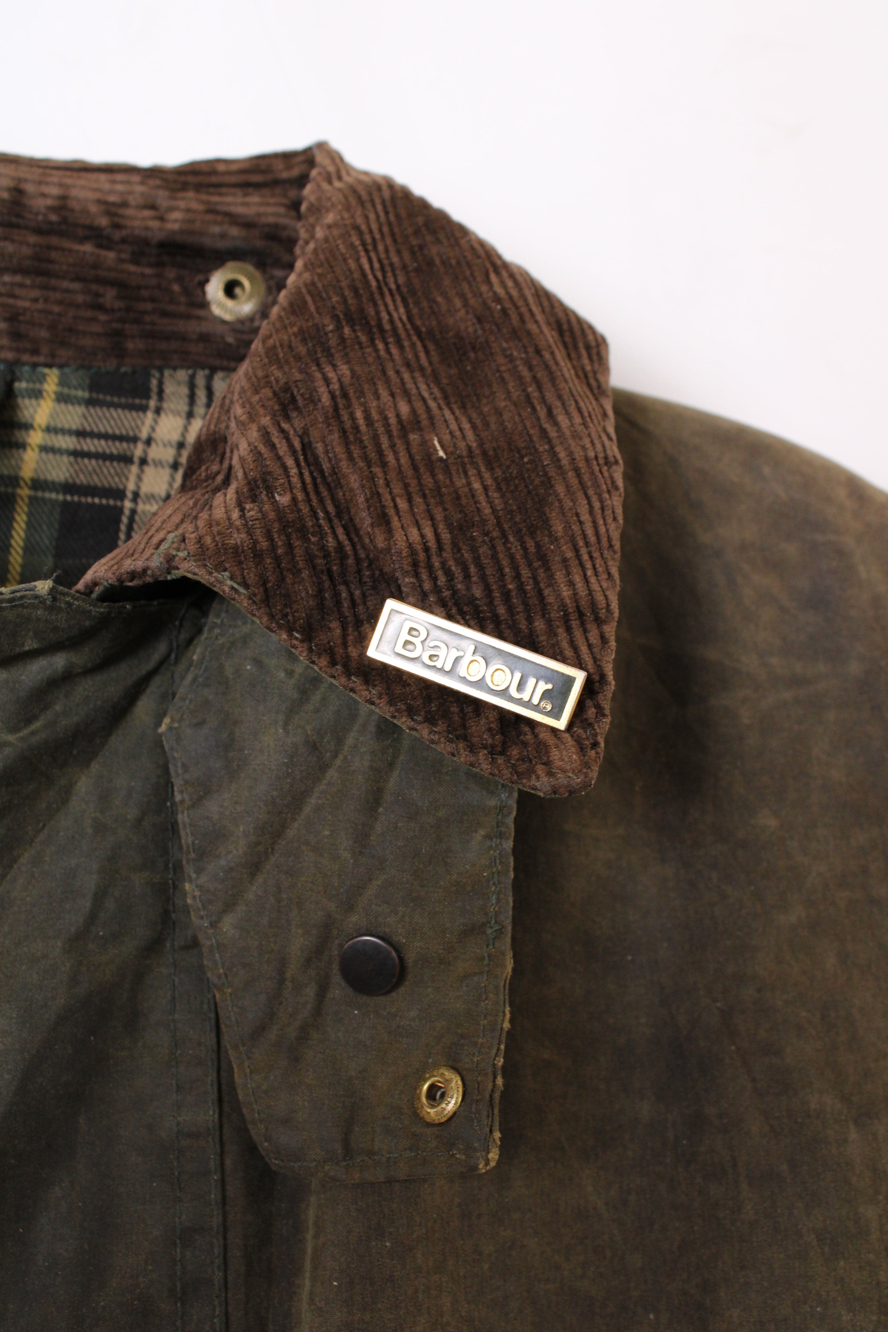 BARBOUR BORDER WAXED JACKET GREEN - M/L