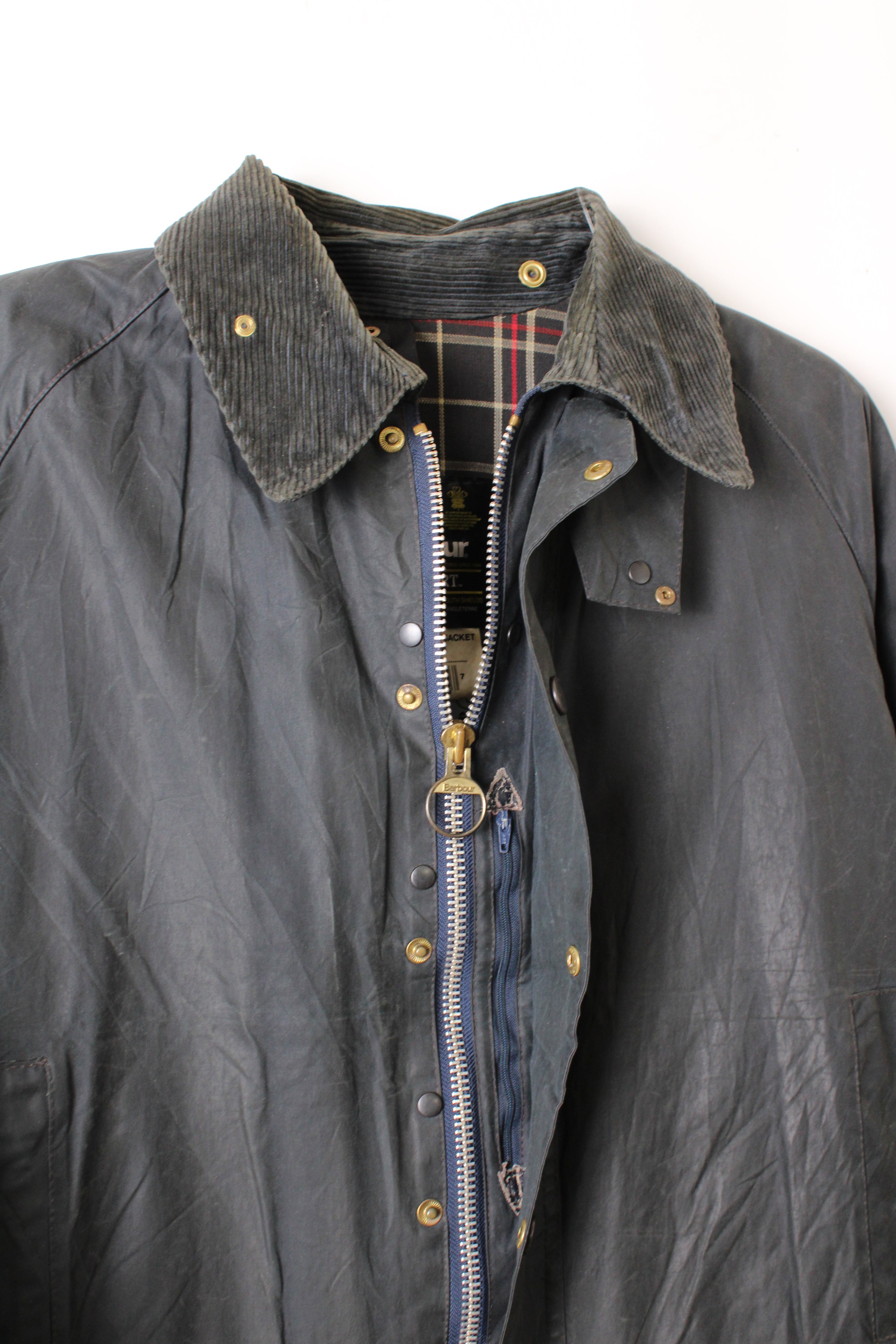 BARBOUR BEAUFORT WAXED JACKET BLUE - L/XL