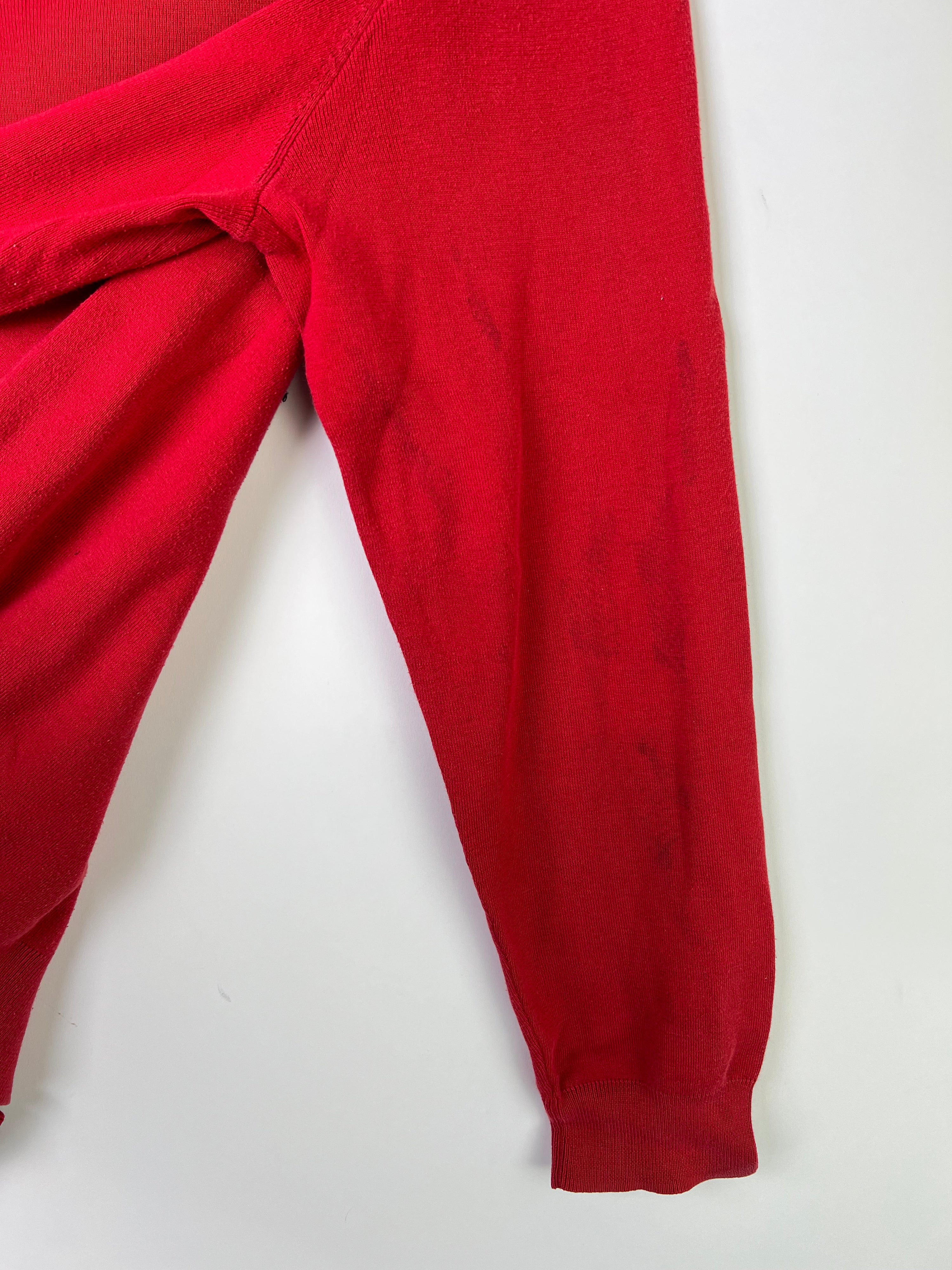 RALPH LAUREN SWEATER COTTON KNIT RED - XL