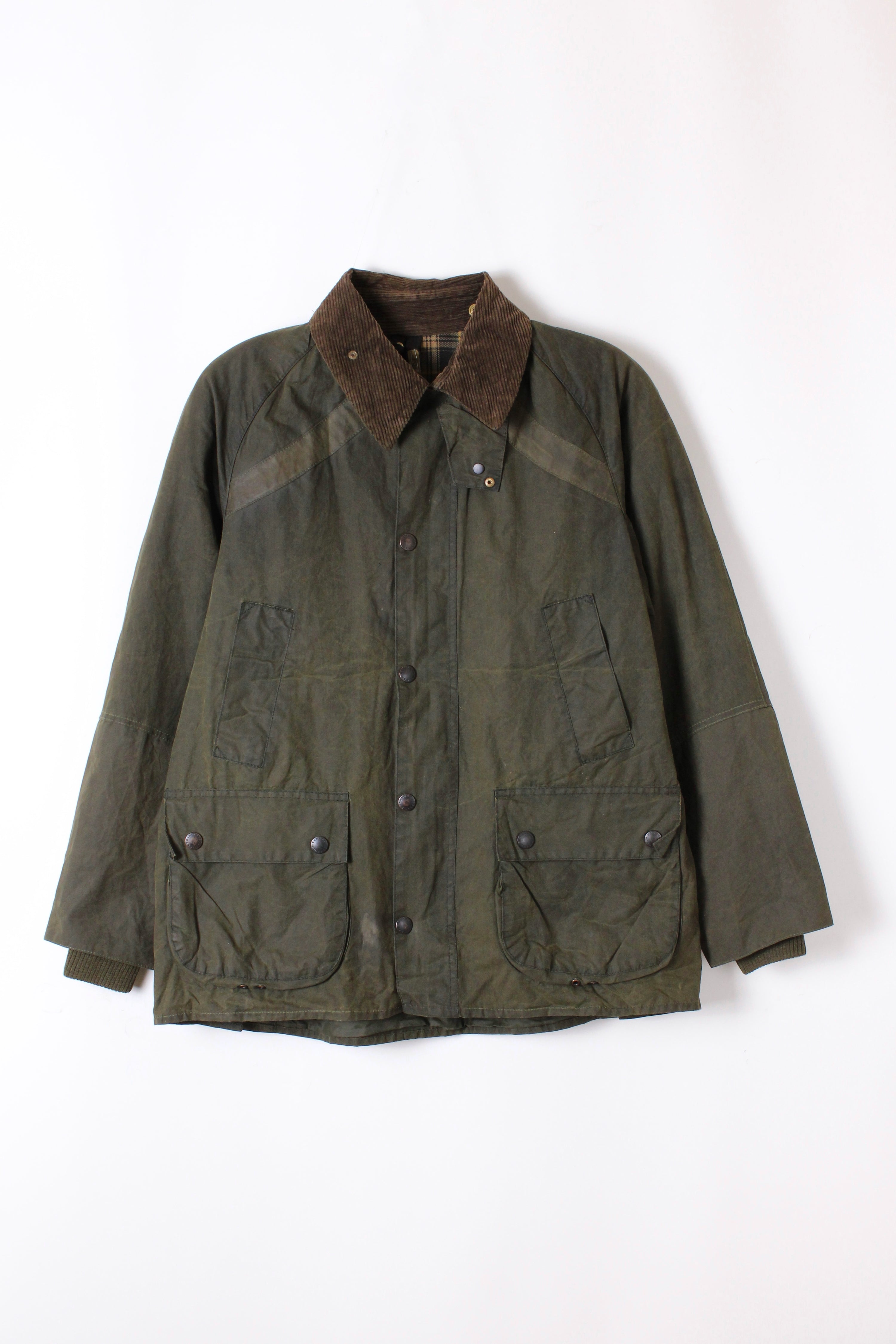 BARBOUR BEDALE WAXED JACKET GREEN - S/M