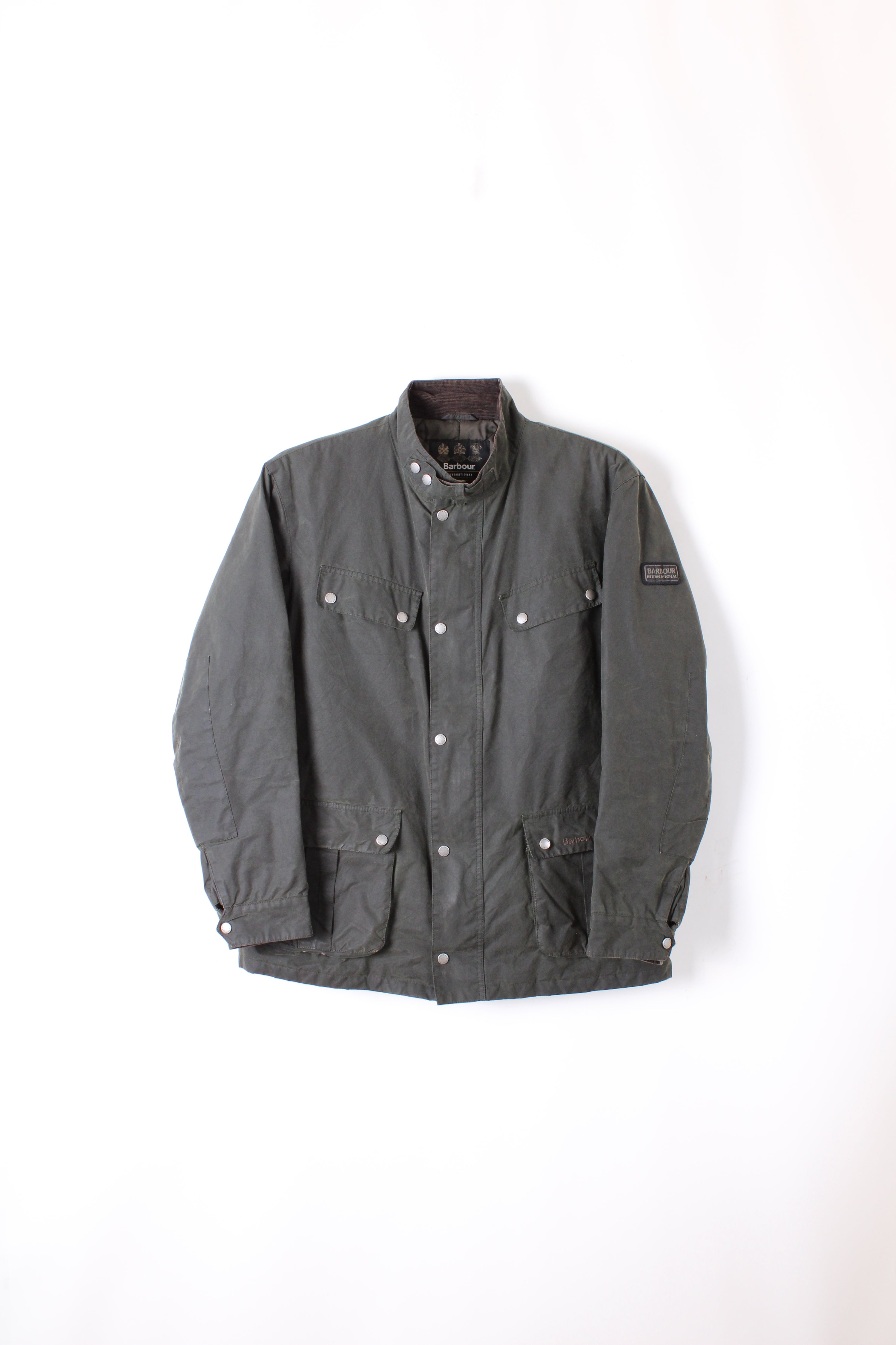 BARBOUR INTERNATIONAL DUKE WAXED JACKET SAGE GREEN - XXL