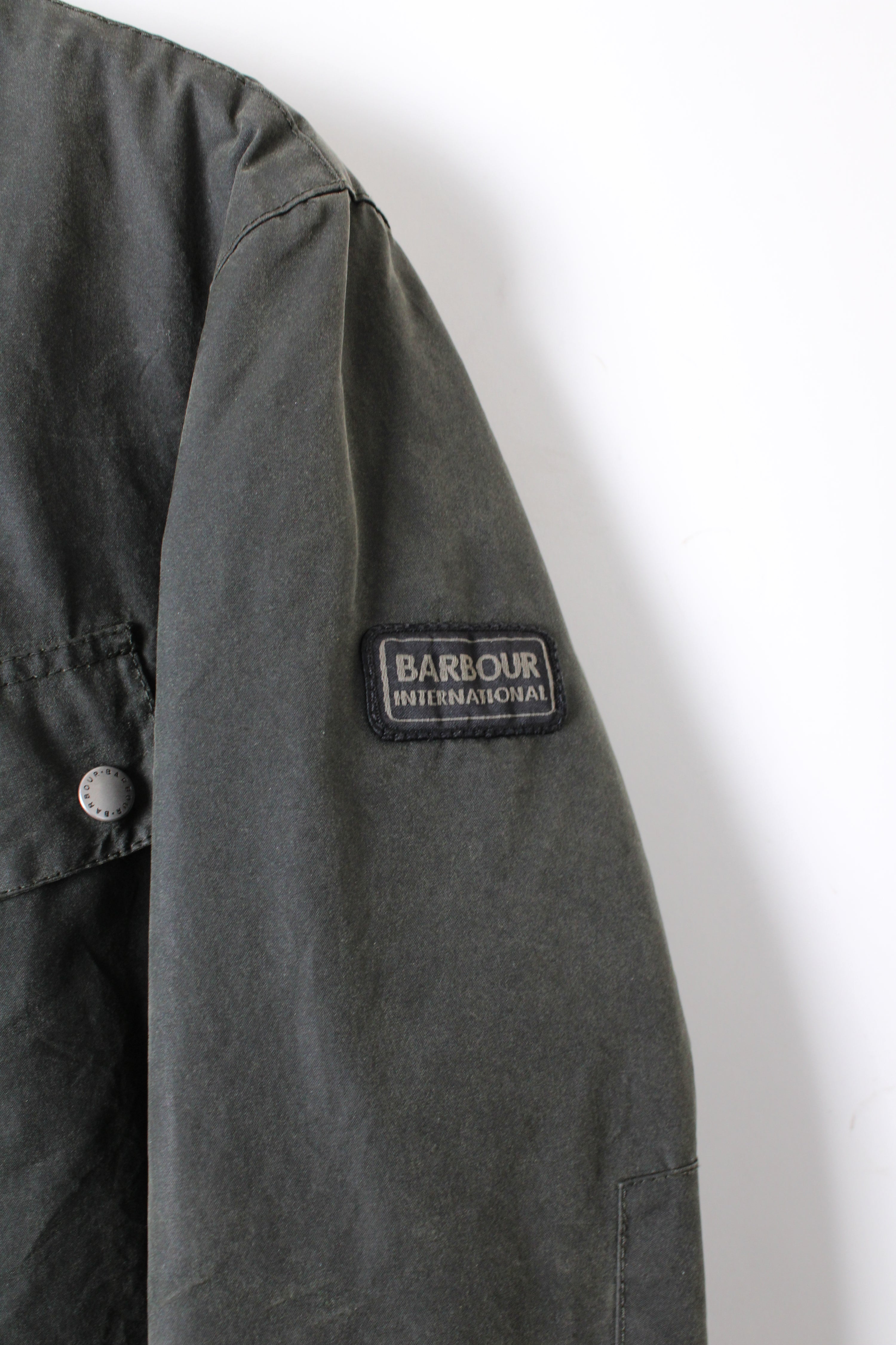 BARBOUR INTERNATIONAL DUKE WAXED JACKET SAGE GREEN - XXL