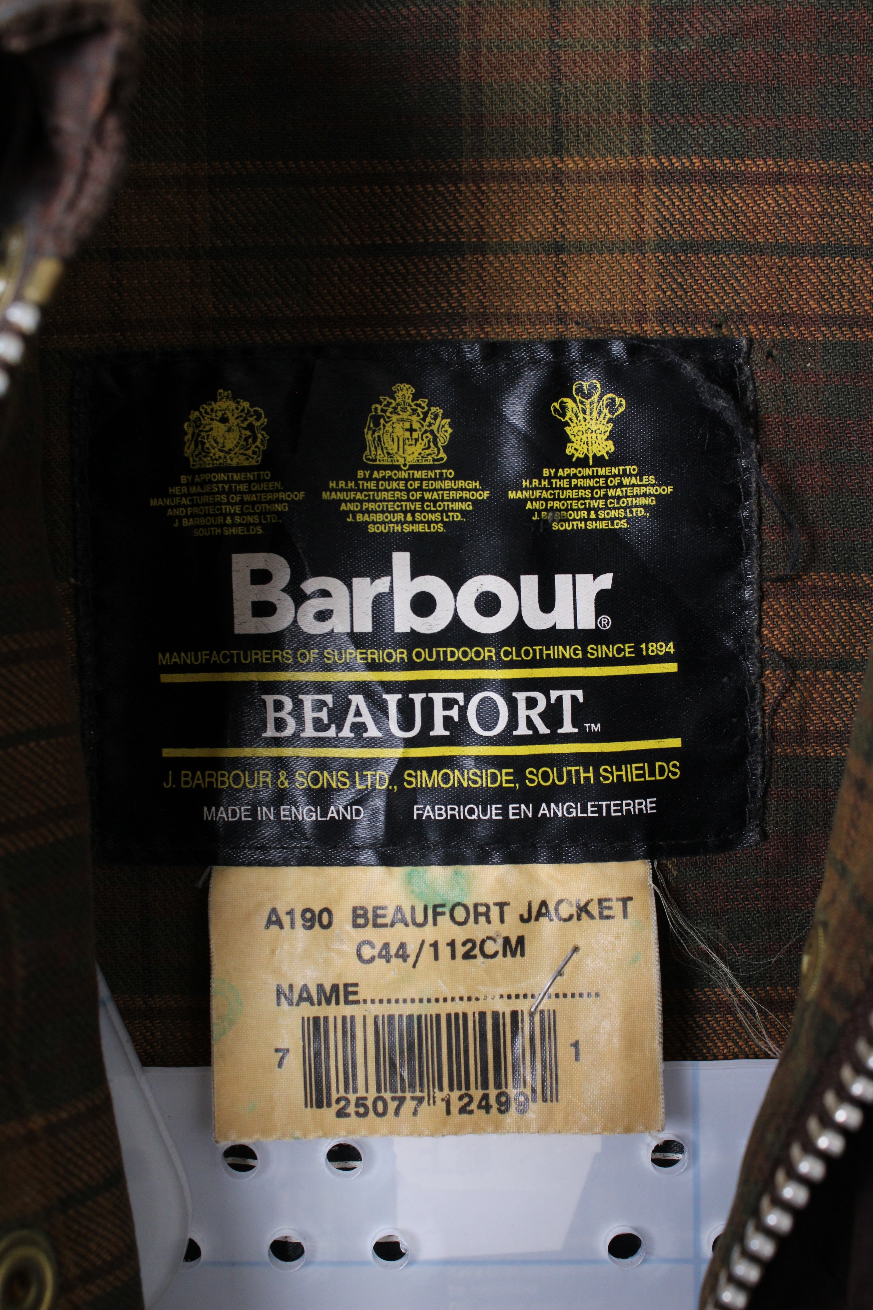 BARBOUR BEAUFORT WAXED JACKET RUSTIC BROWN - M/L