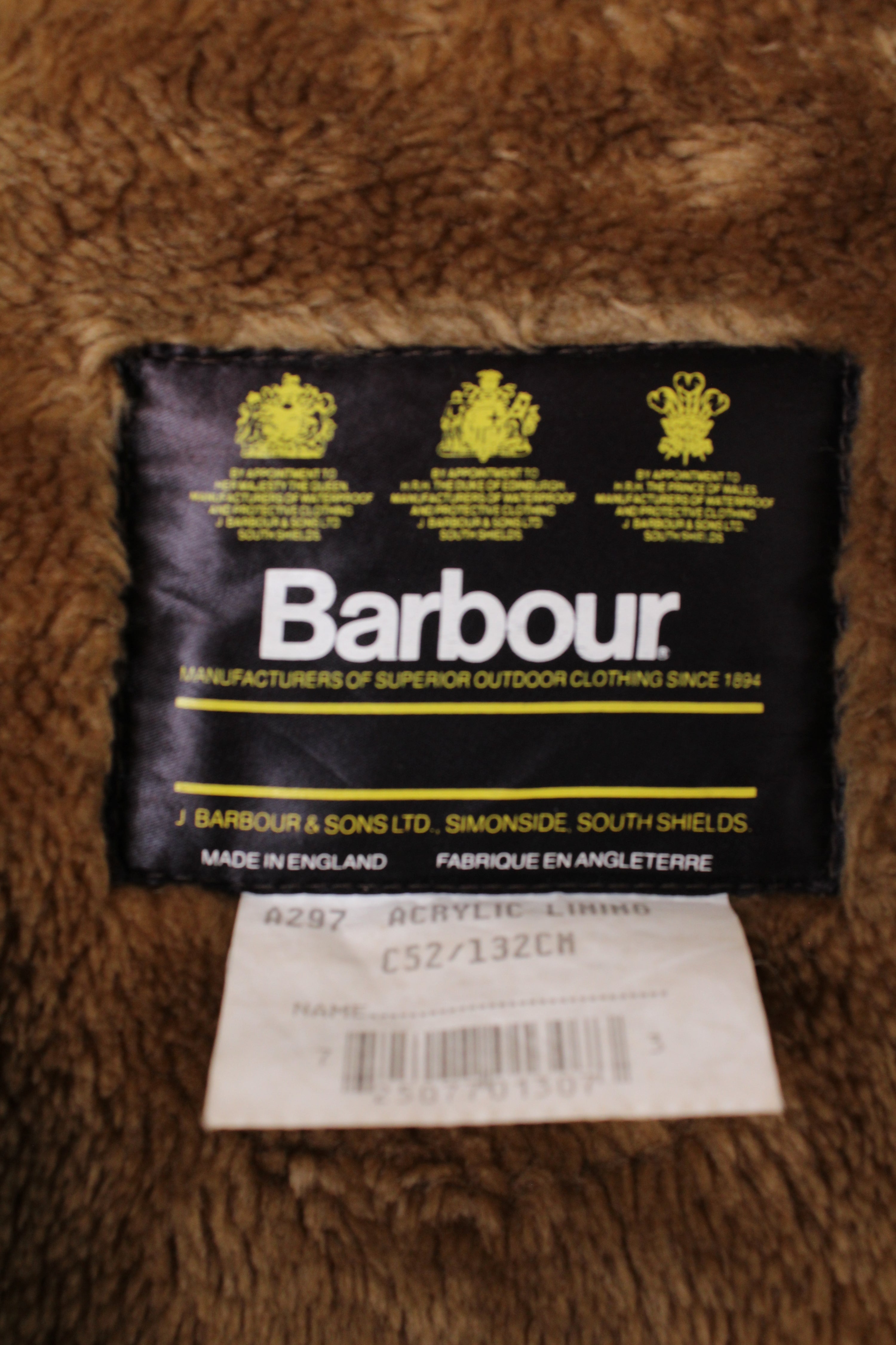 BARBOUR BUTTON-IN FLEECE LINING A297 - XL/XXL