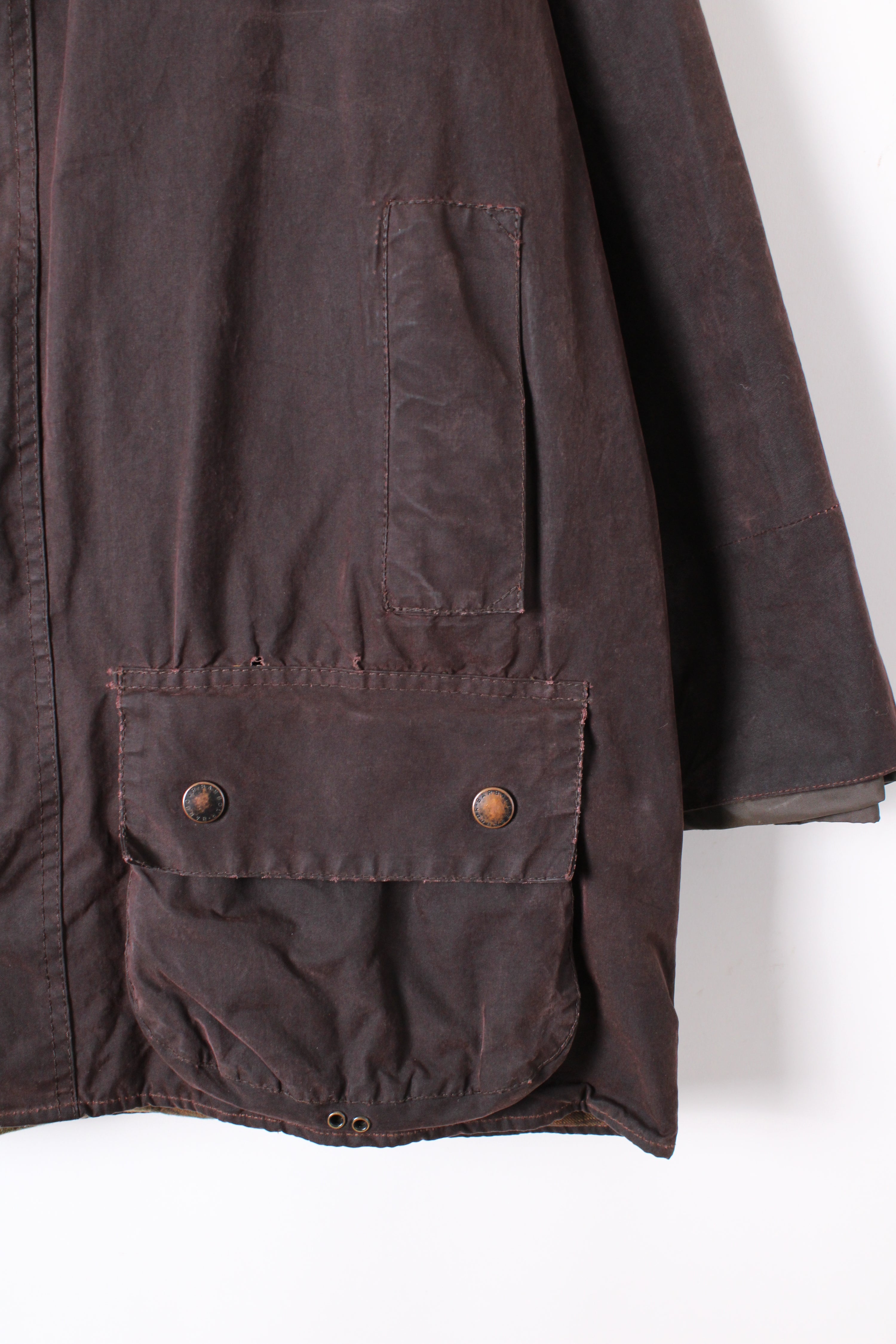 BARBOUR BEAUFORT WAXED JACKET RUSTIC BROWN - L/XL