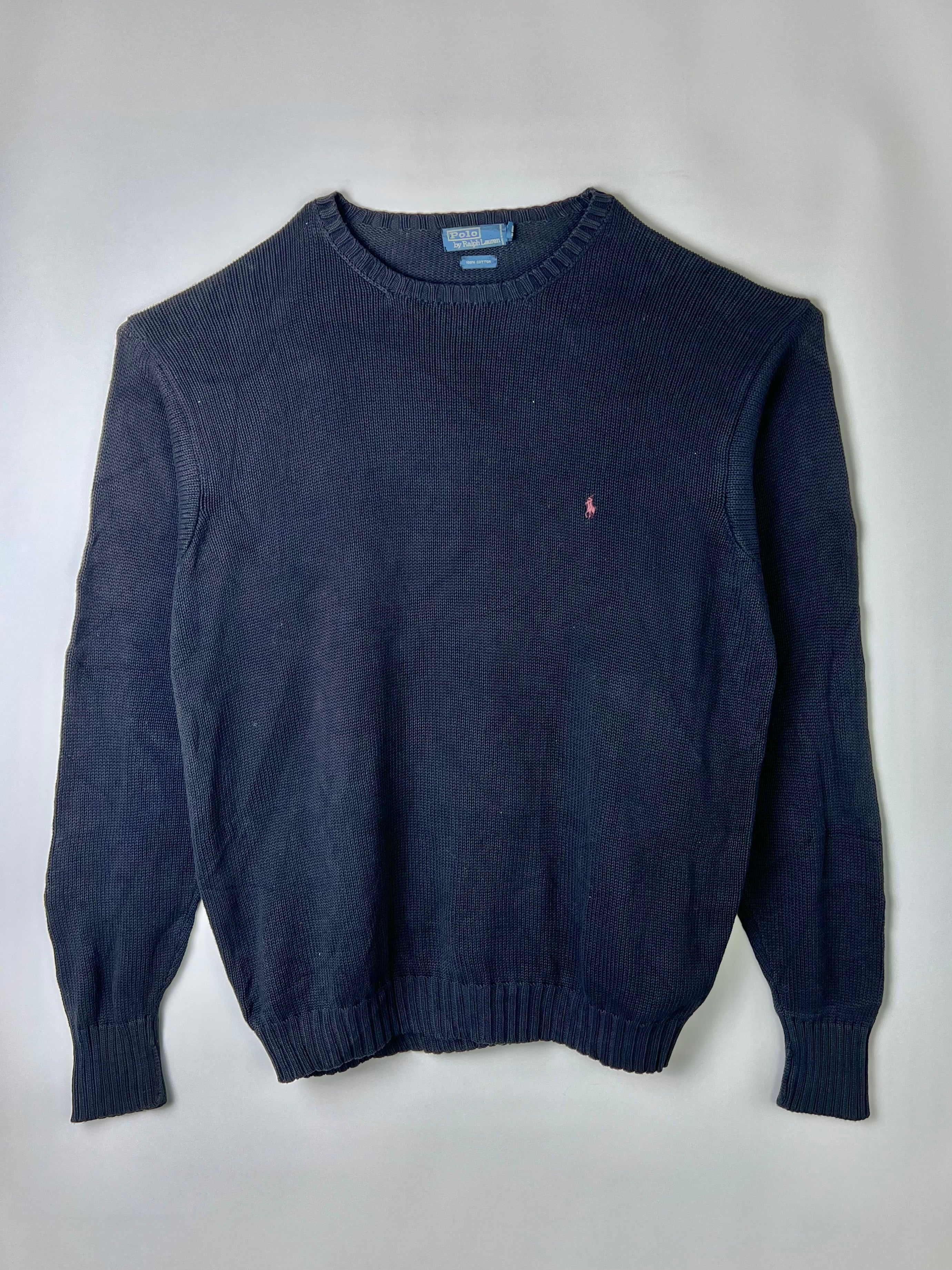 RALPH LAUREN SWEATER HEAVY COTTON BLACK - XXL