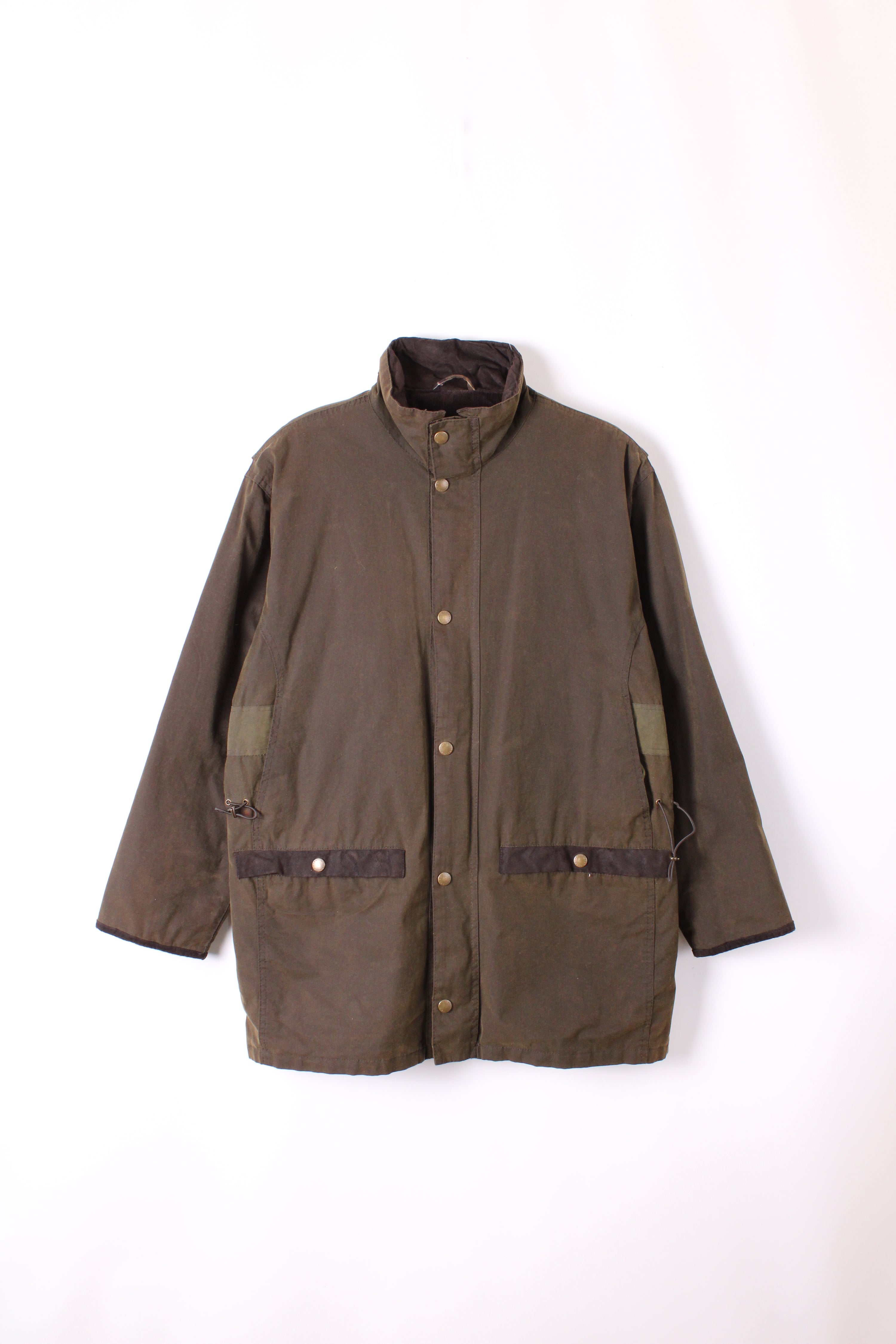 BARBOUR MOSSEND WAXED PARKA JACKET GREEN - XXL