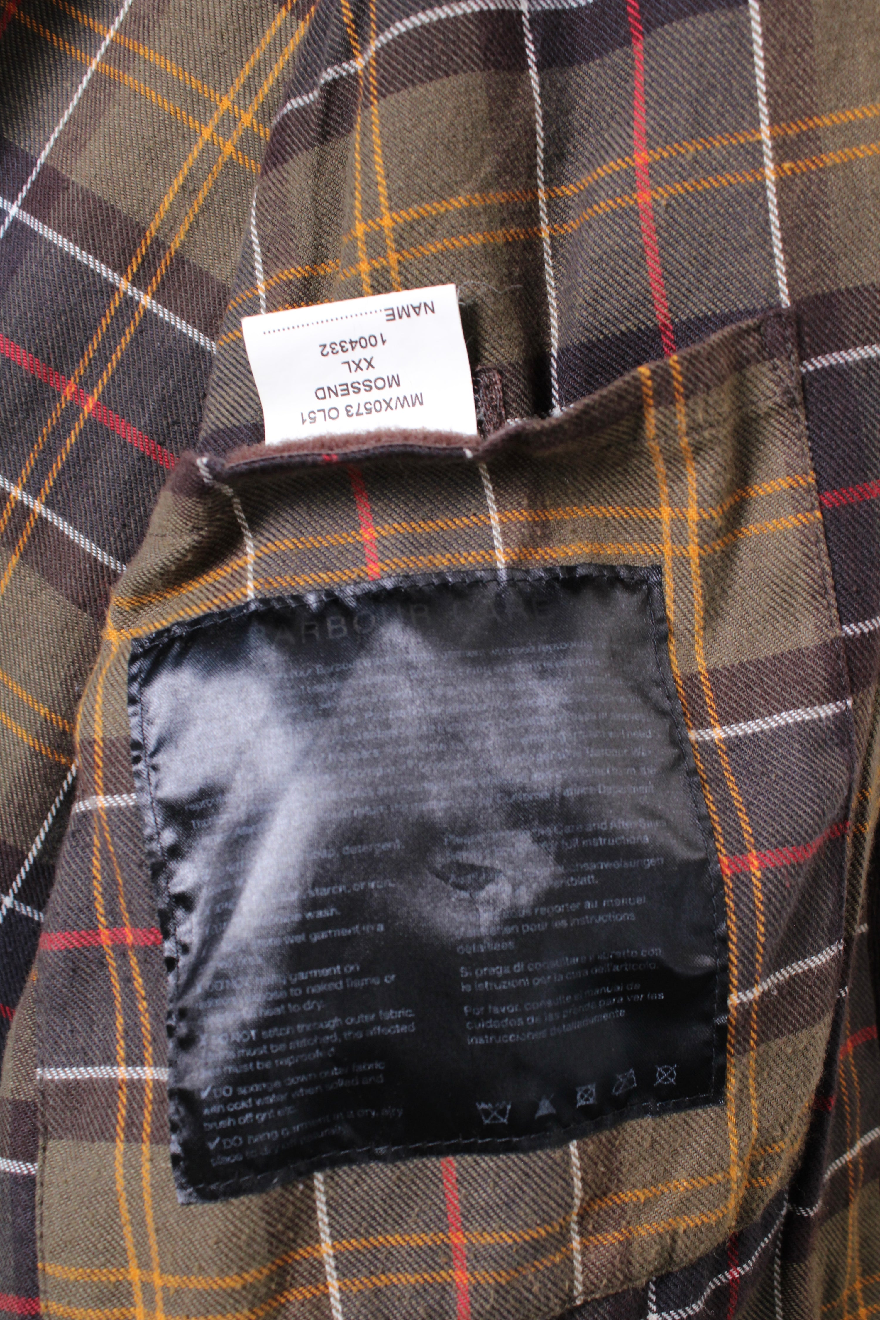 BARBOUR MOSSEND WAXED PARKA JACKET GREEN - XXL