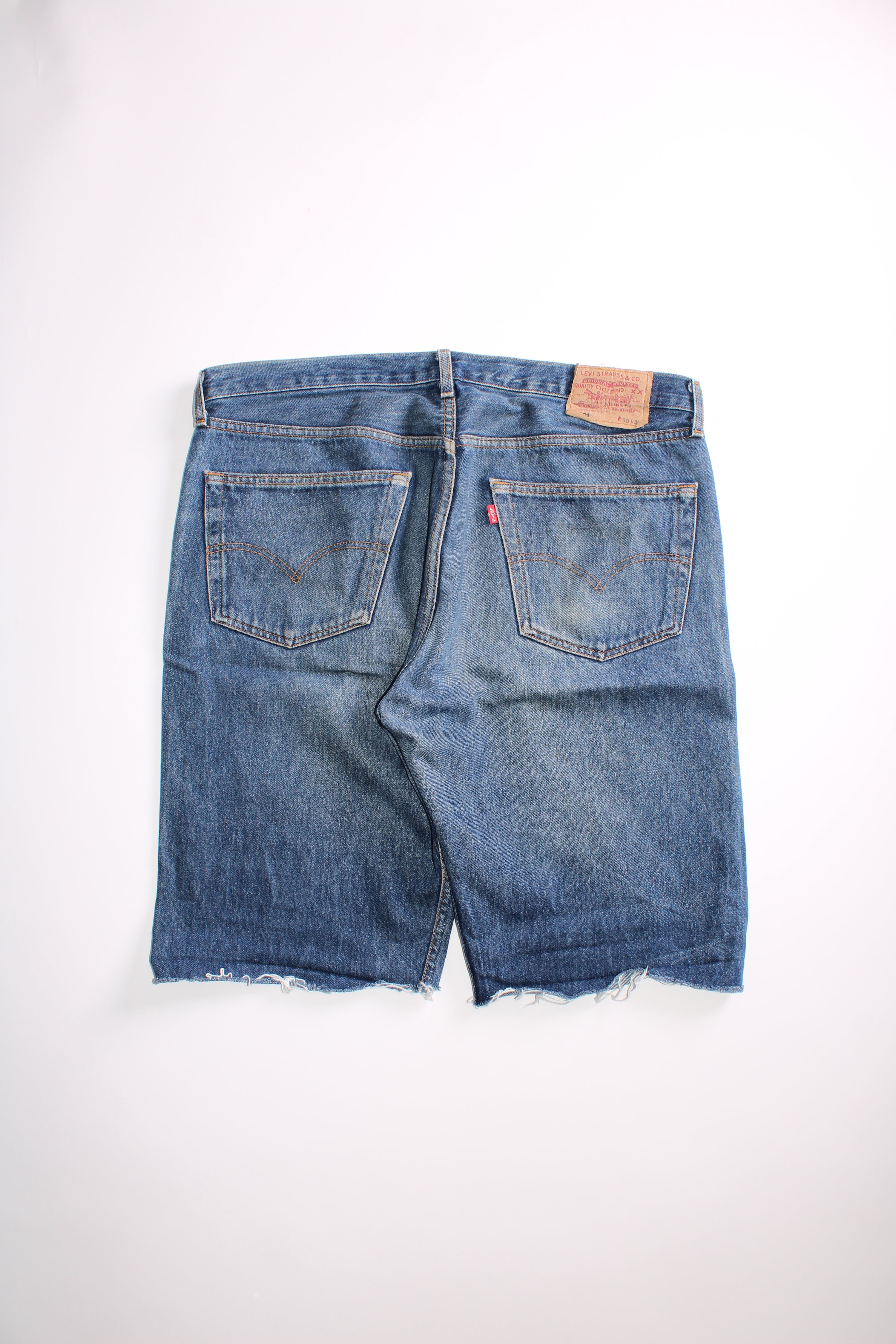 LEVIS 501 JEANS SHORTS BLUE WASH - W38