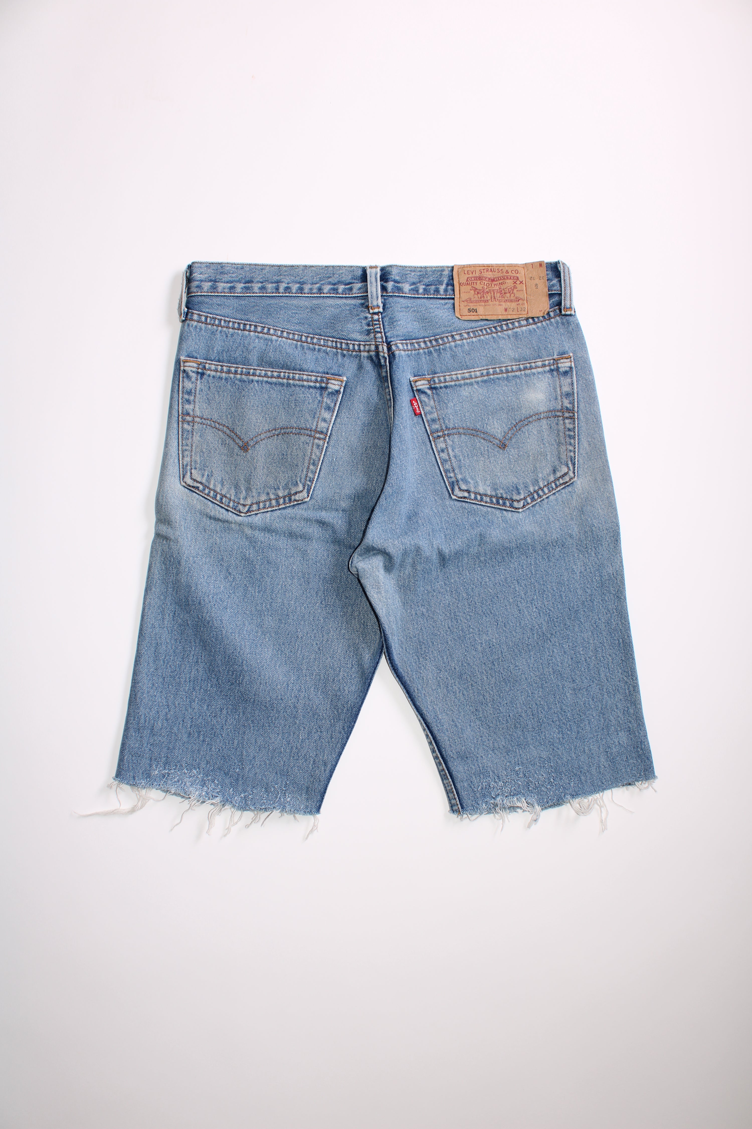 LEVIS 501 JEANS SHORTS BLUE WASH - W32
