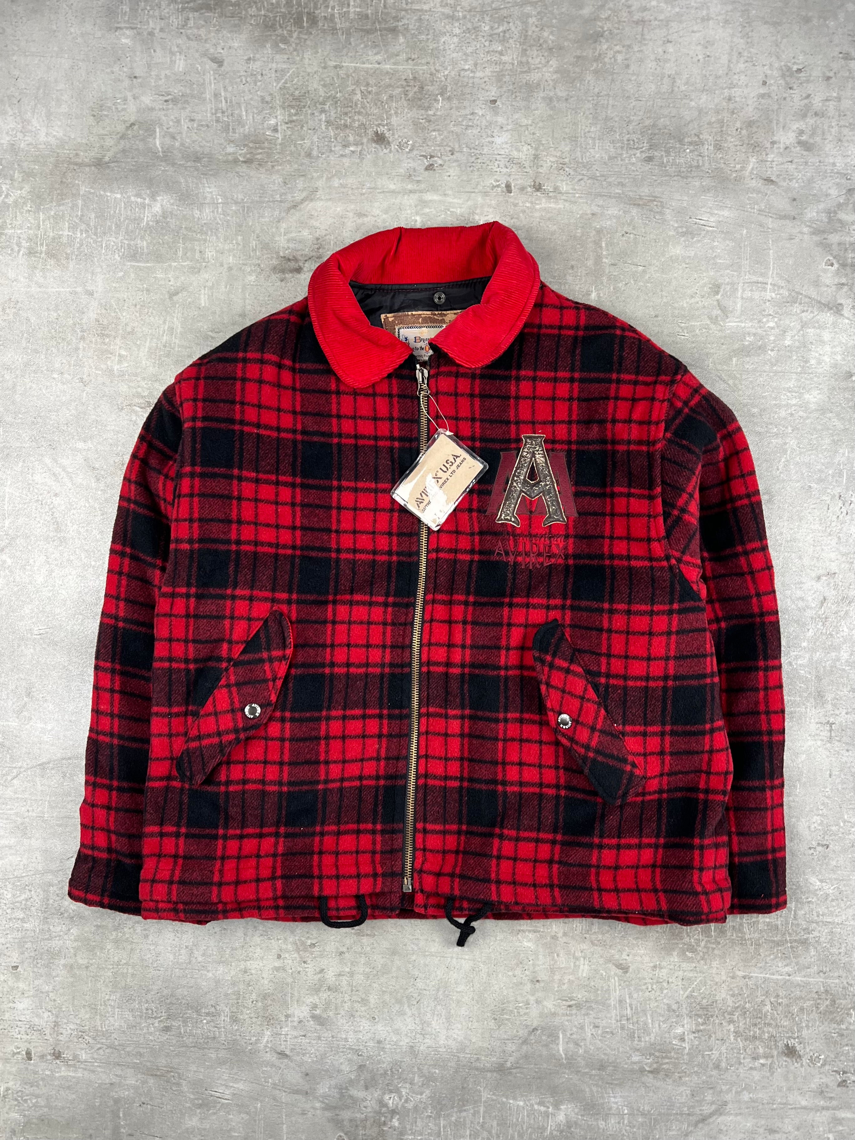 AVIREX BUFFALO TARTAN PLAID LUMBERJACK JACKET - L
