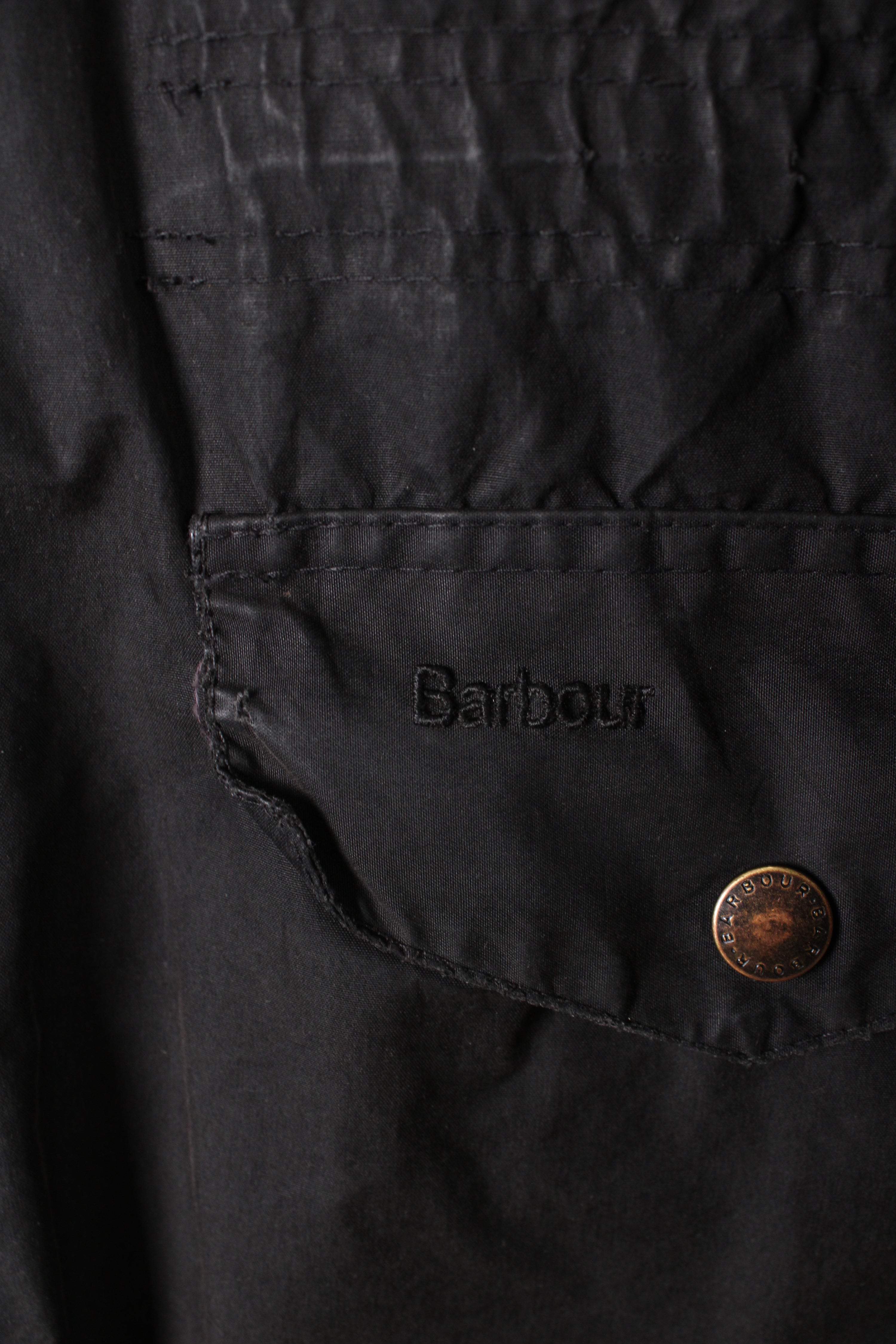 BARBOUR SAPPER WAXED JACKET BLACK - L