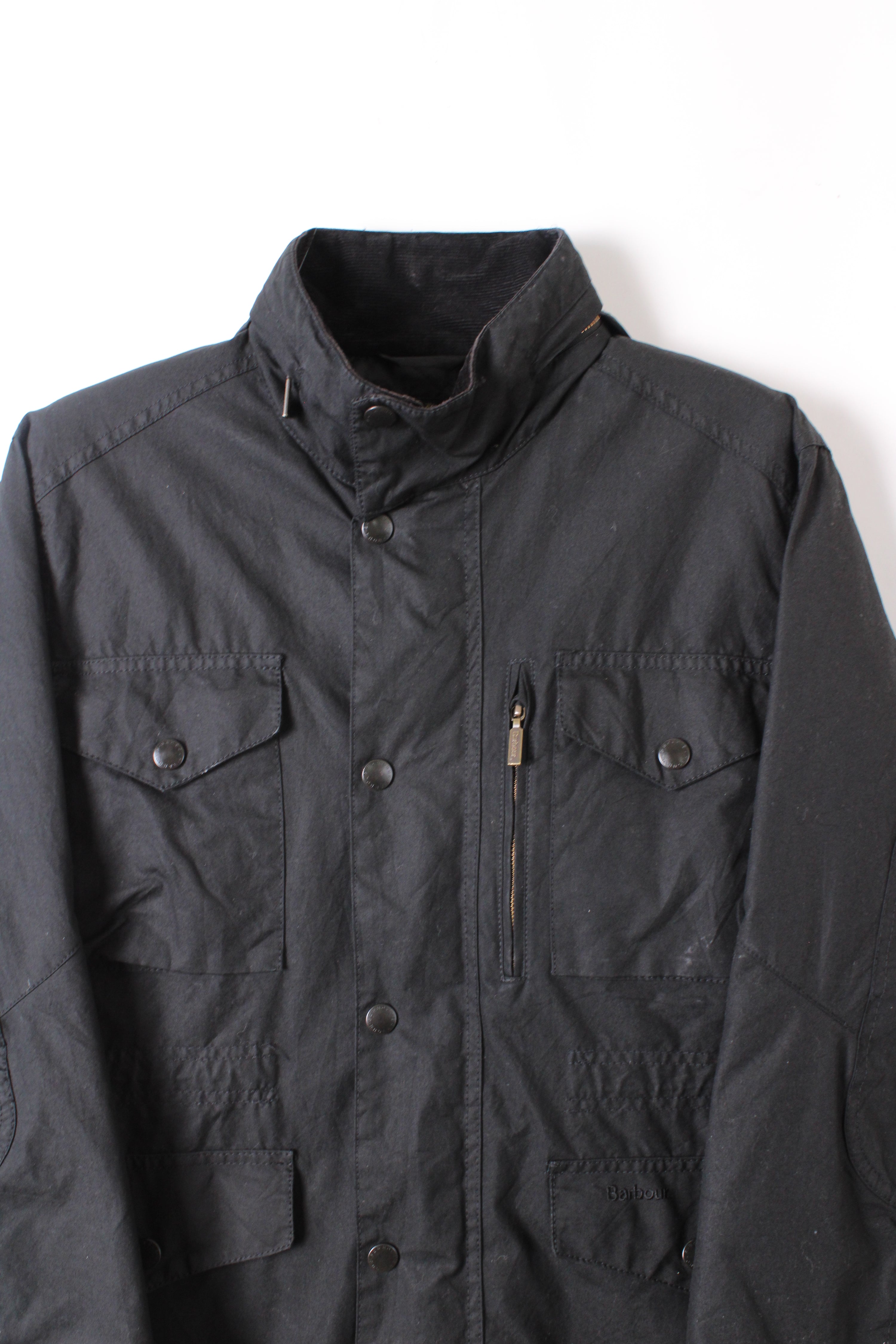 BARBOUR SAPPER WAXED JACKET BLACK - M