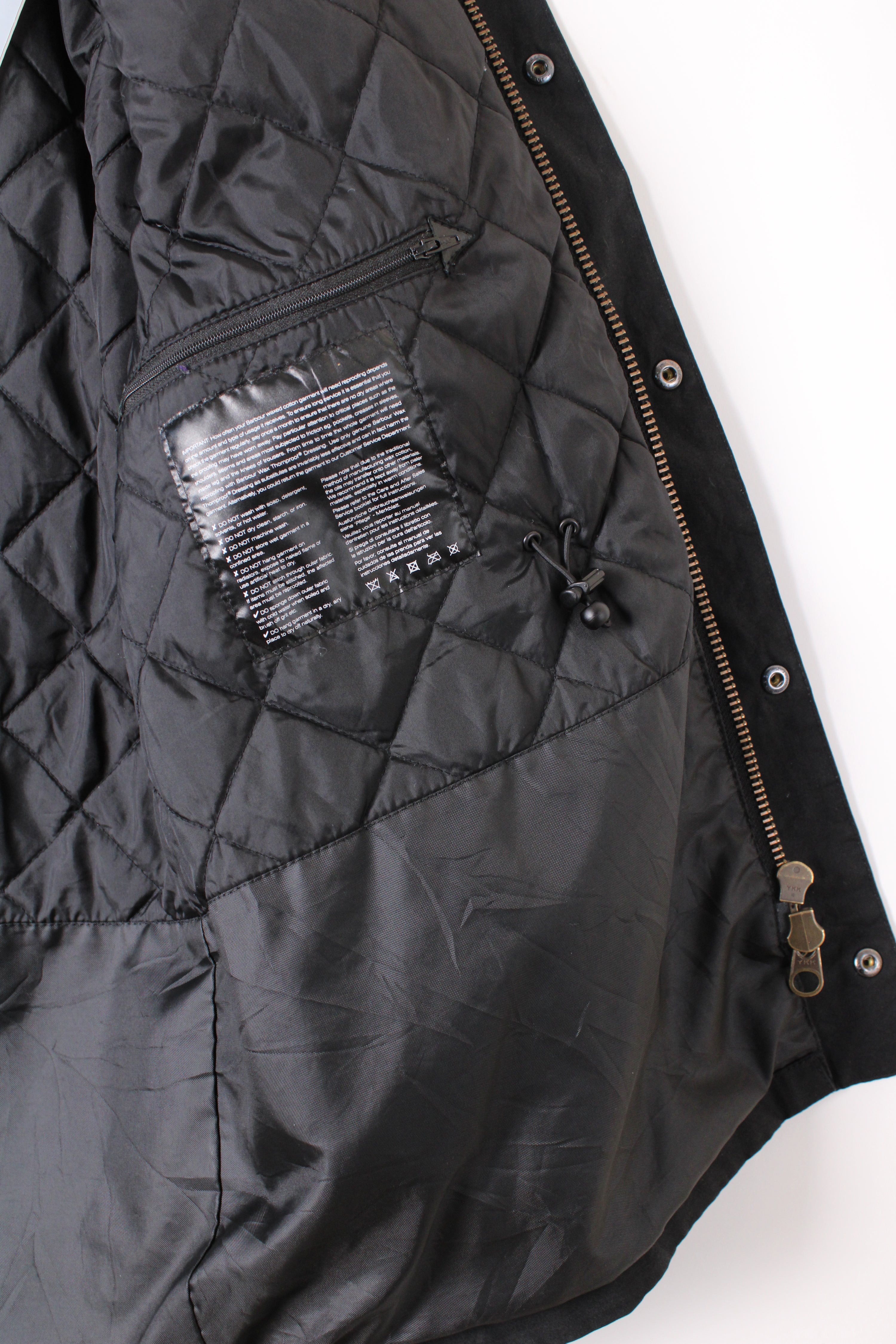 BARBOUR SAPPER WAXED JACKET BLACK - M