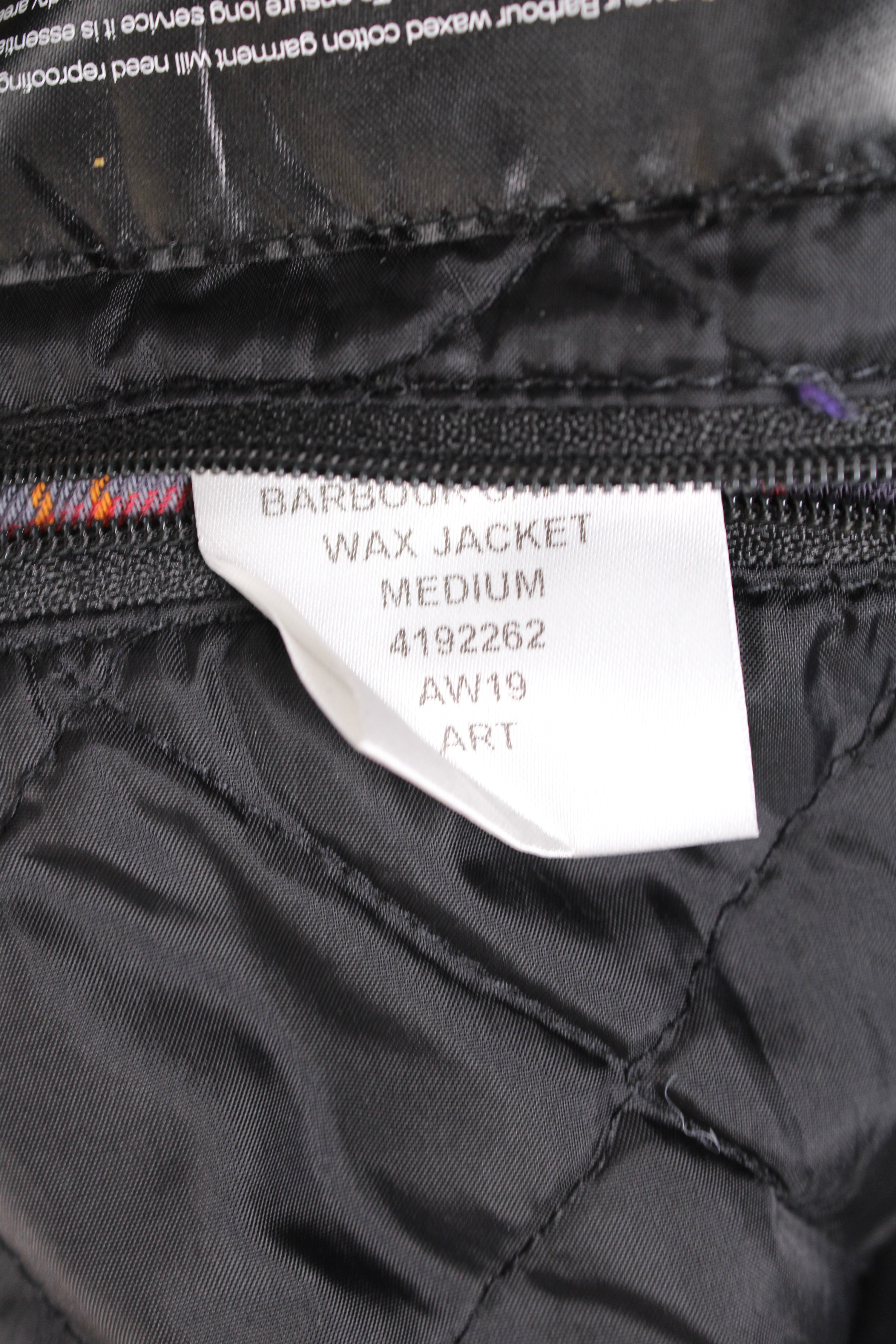 BARBOUR SAPPER WAXED JACKET BLACK - M