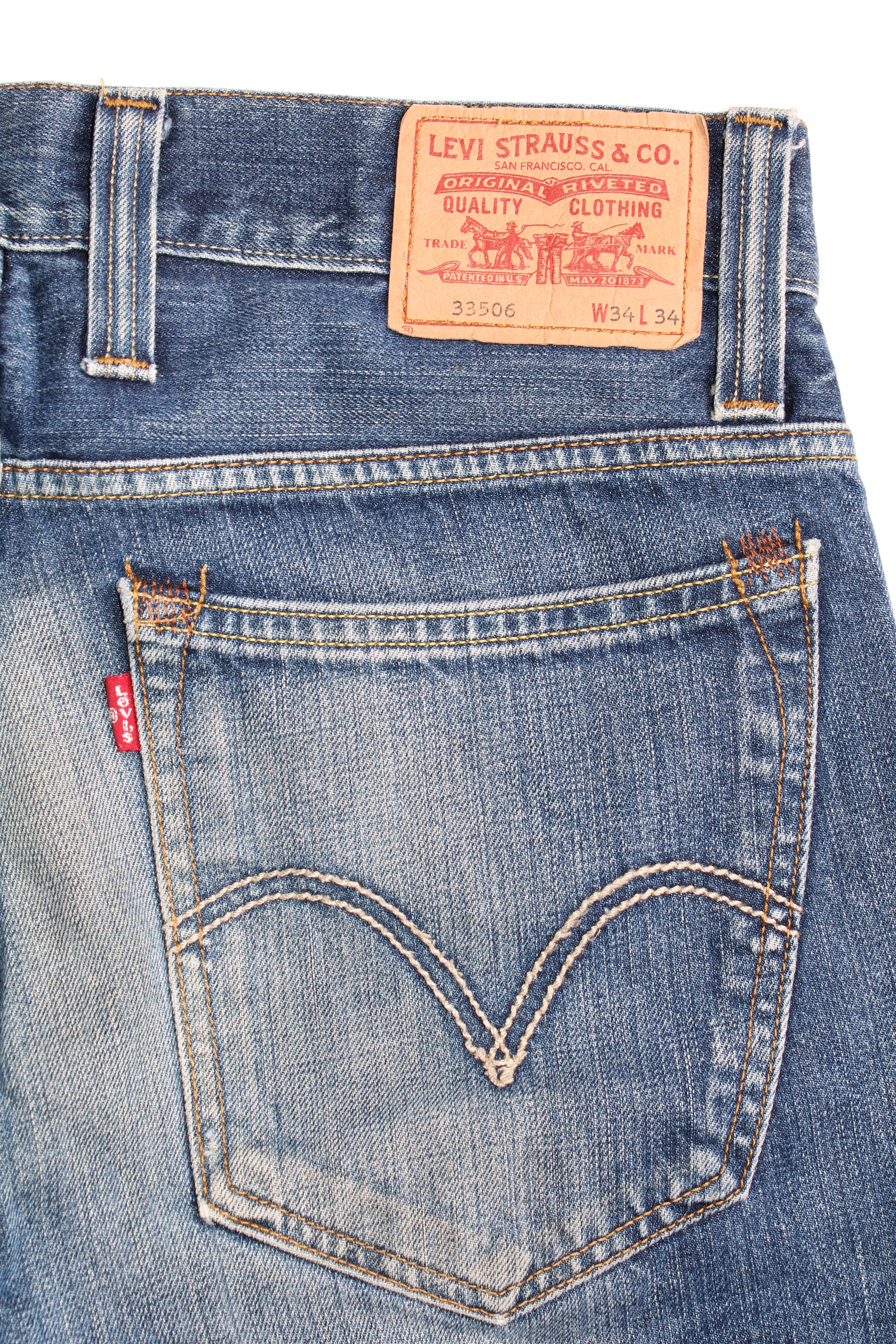 LEVIS 506 JEANS SHORTS LIGHT BLUE WASH - W34