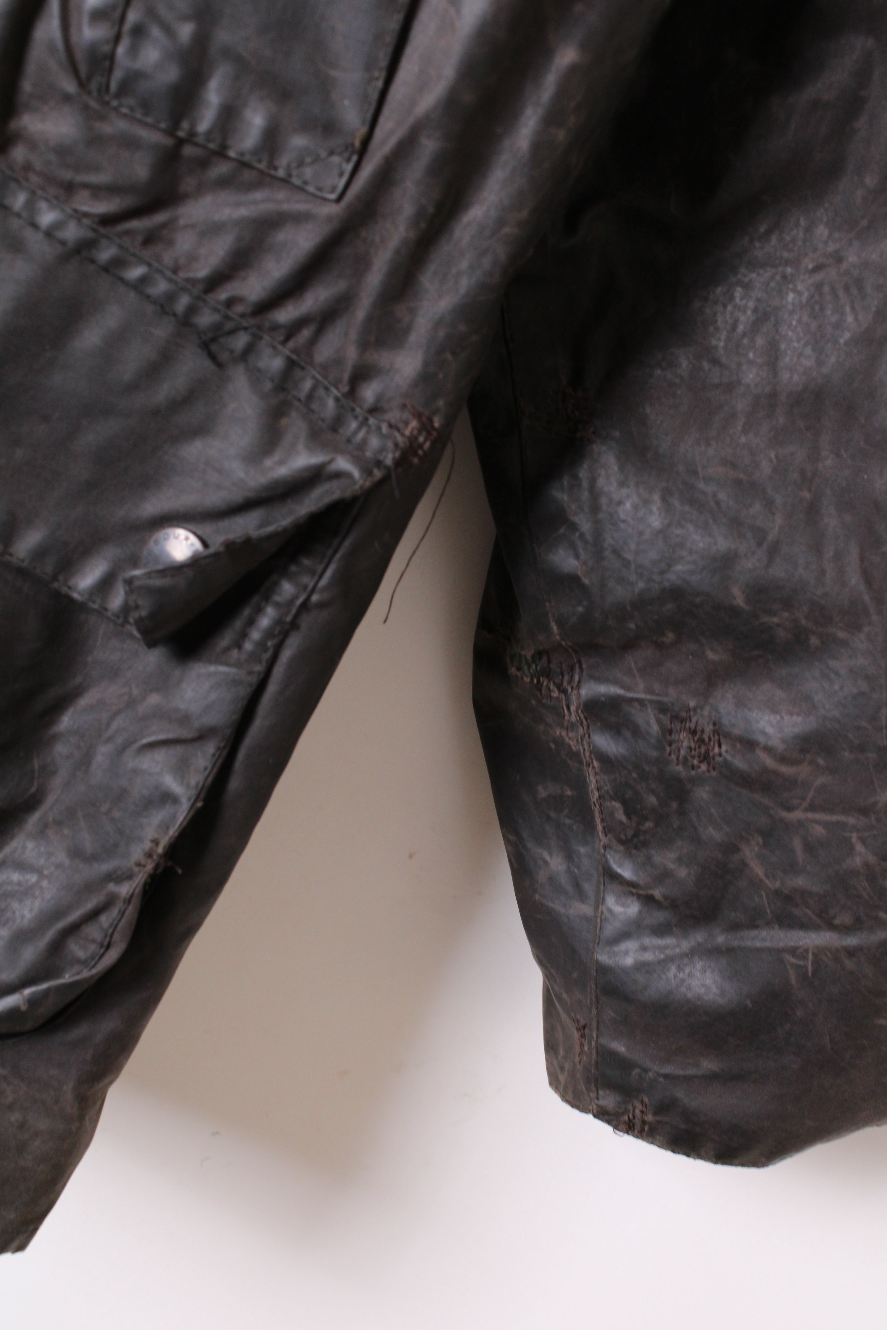 BARBOUR BEDALE WAXED JACKET BLACK - XL/XXL