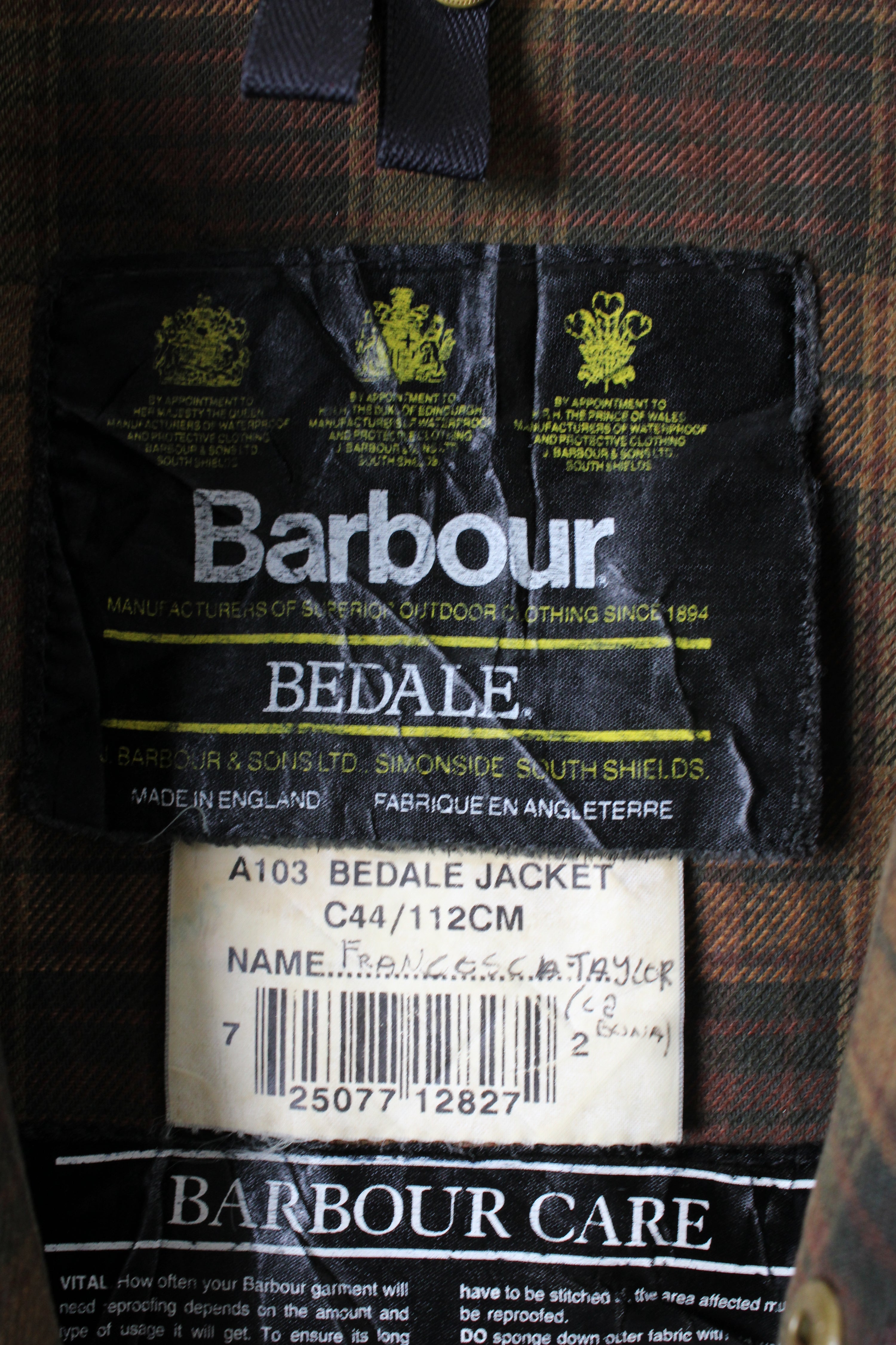BARBOUR BEDALE WAXED JACKET RUSTIC BROWN - M/L