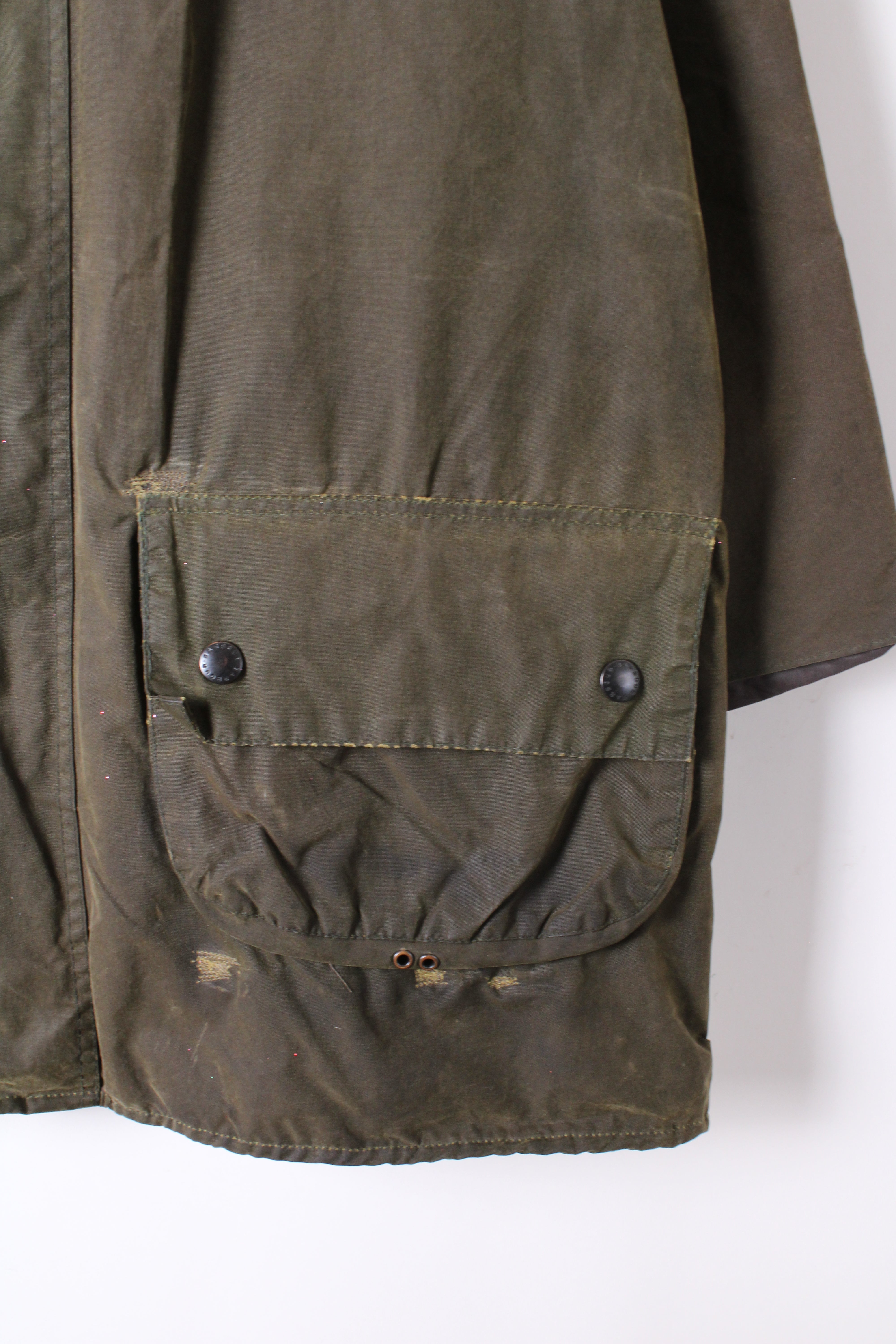 BARBOUR GAMEFAIR WAXED JACKET GREEN - M/L – HOLYGARMS