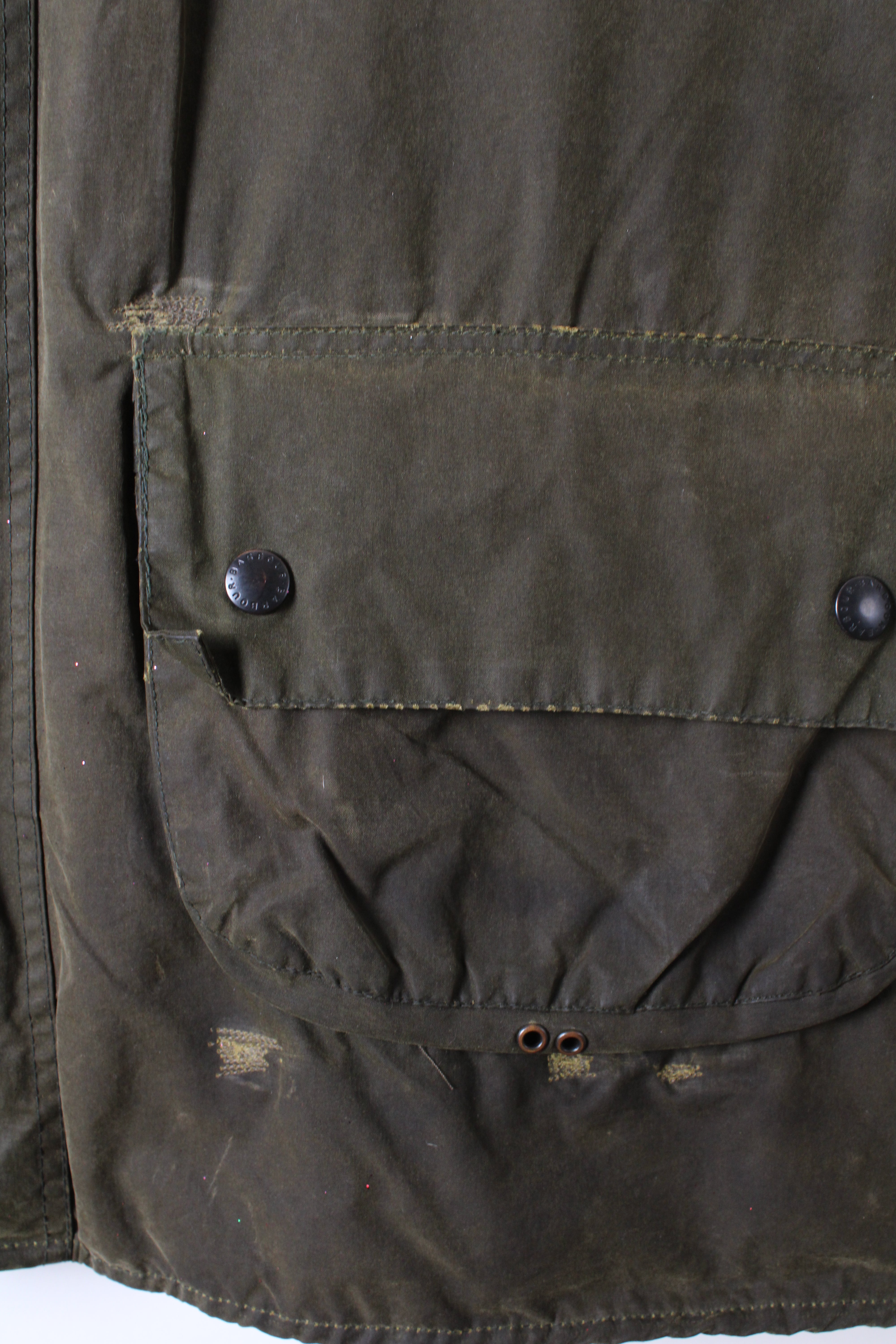 BARBOUR GAMEFAIR WAXED JACKET GREEN - M/L – HOLYGARMS