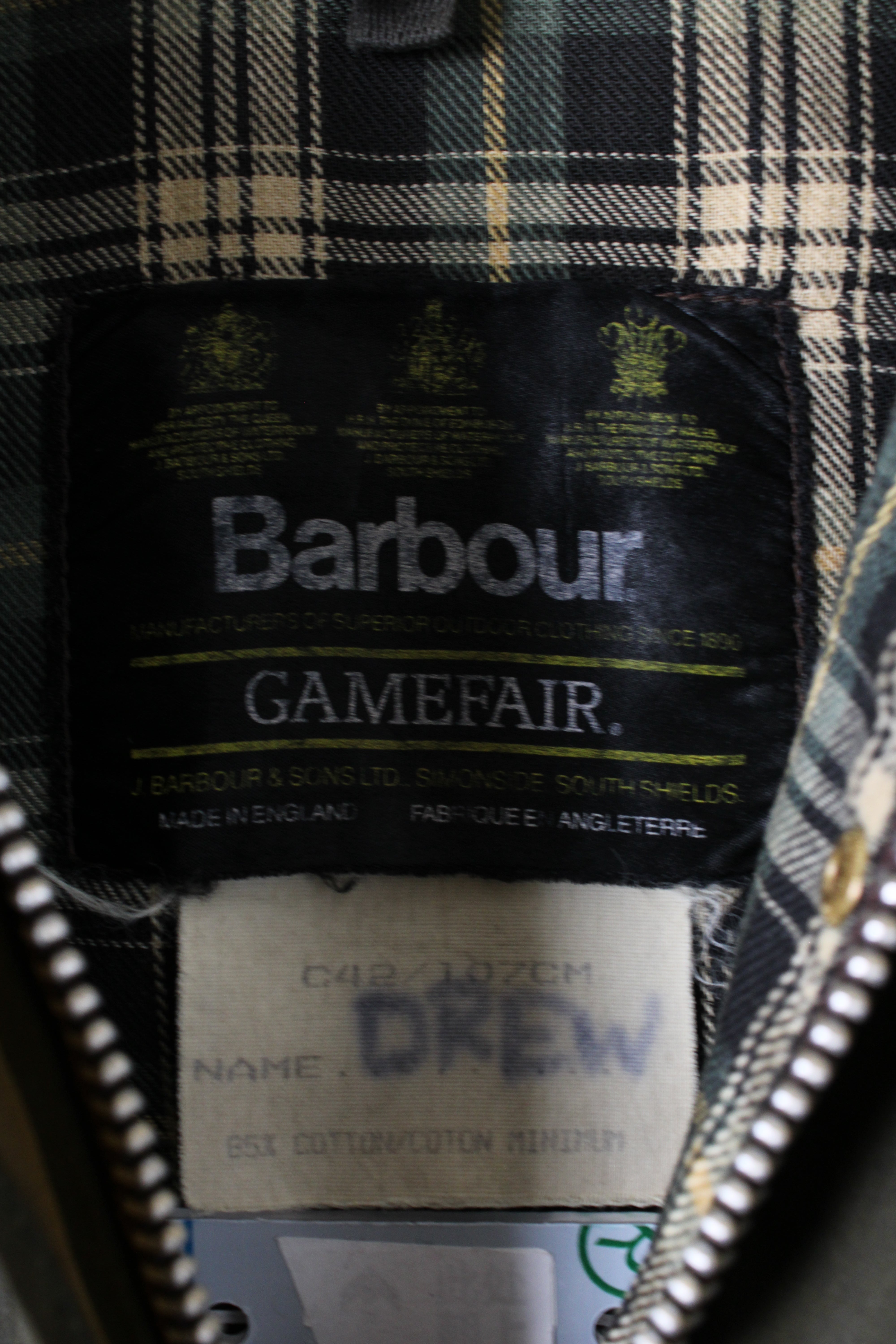 じ*ん様 Barbour Gamefair Lサイズ 1970s Vintage Barbour Gamefair