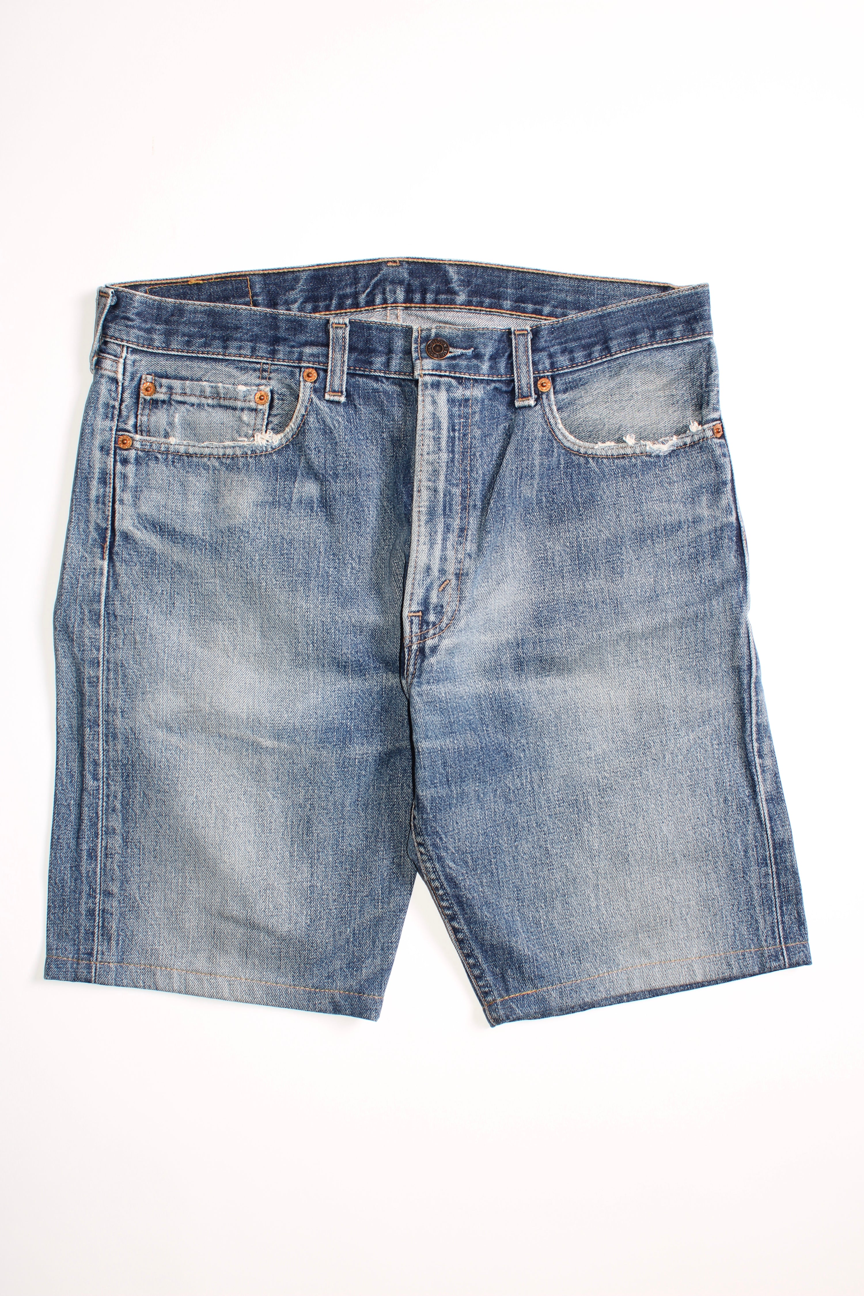 LEVIS 505 JEANS SHORTS LIGHT BLUE WASH - W34