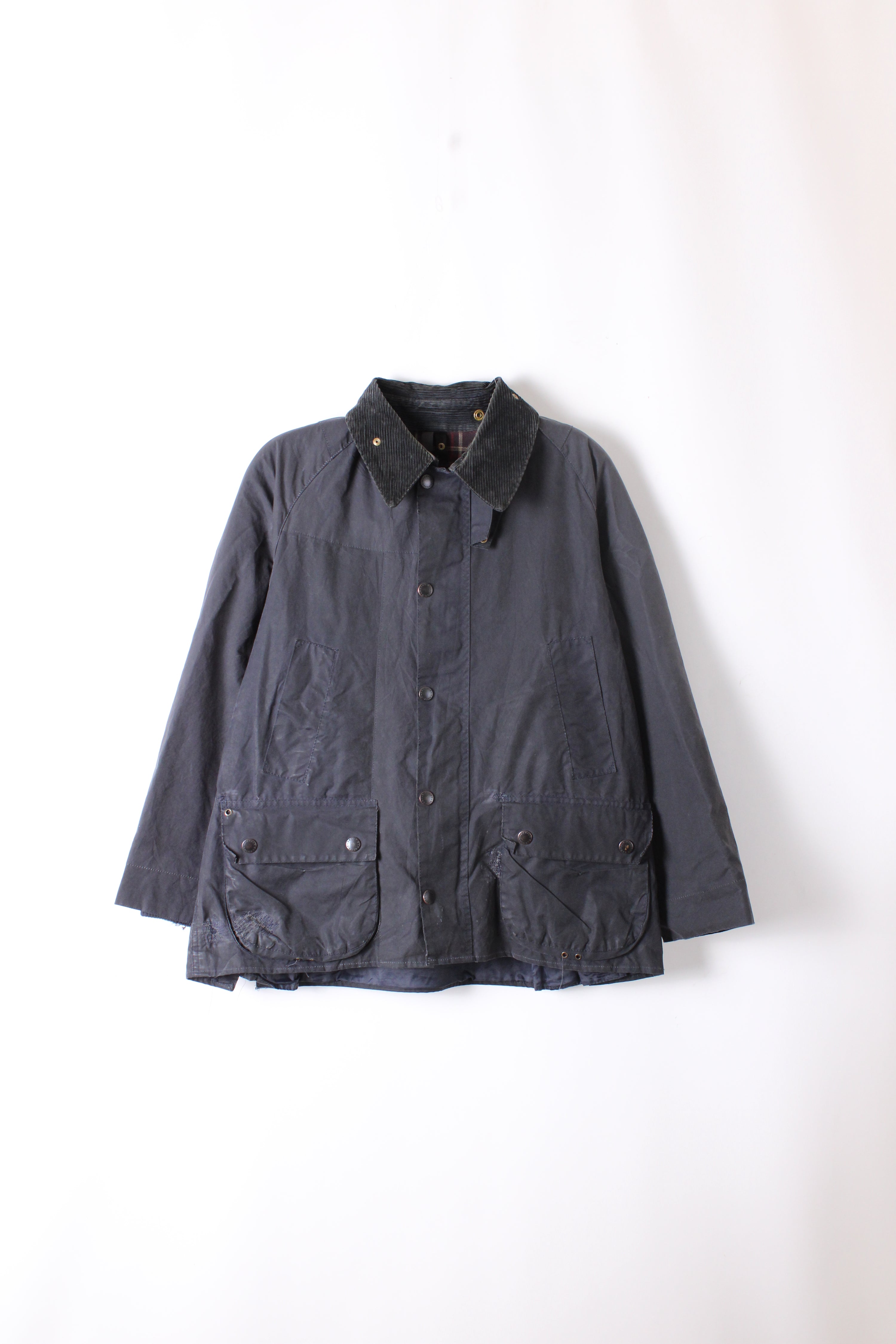 BARBOUR BEDALE WAXED JACKET BLUE - S/M