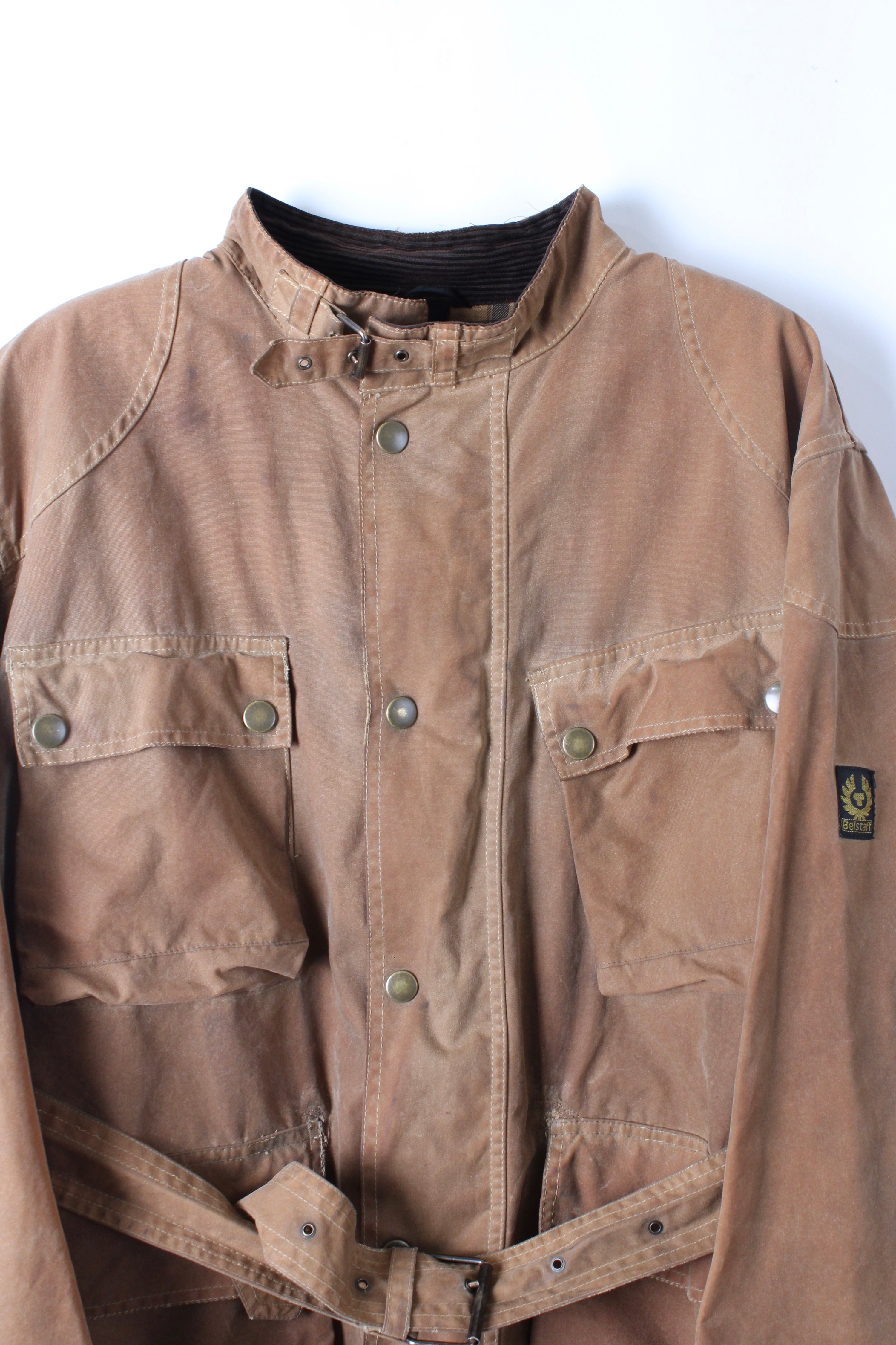 BELSTAFF TRIALMASTER VINTAGE WAXED MOTORCYCLE SAND BROWN - XXL
