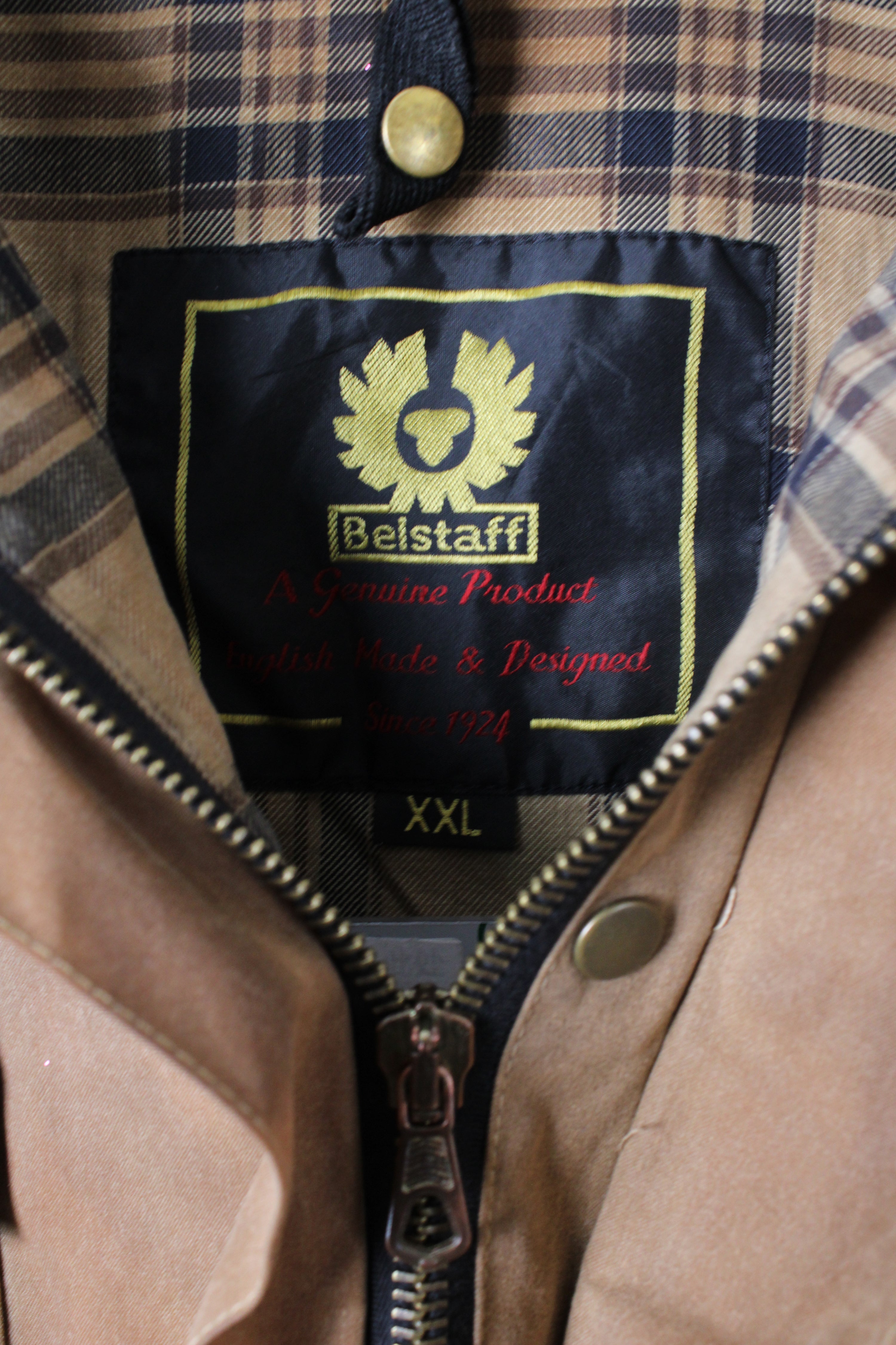 BELSTAFF TRIALMASTER VINTAGE WAXED MOTORCYCLE SAND BROWN - XXL