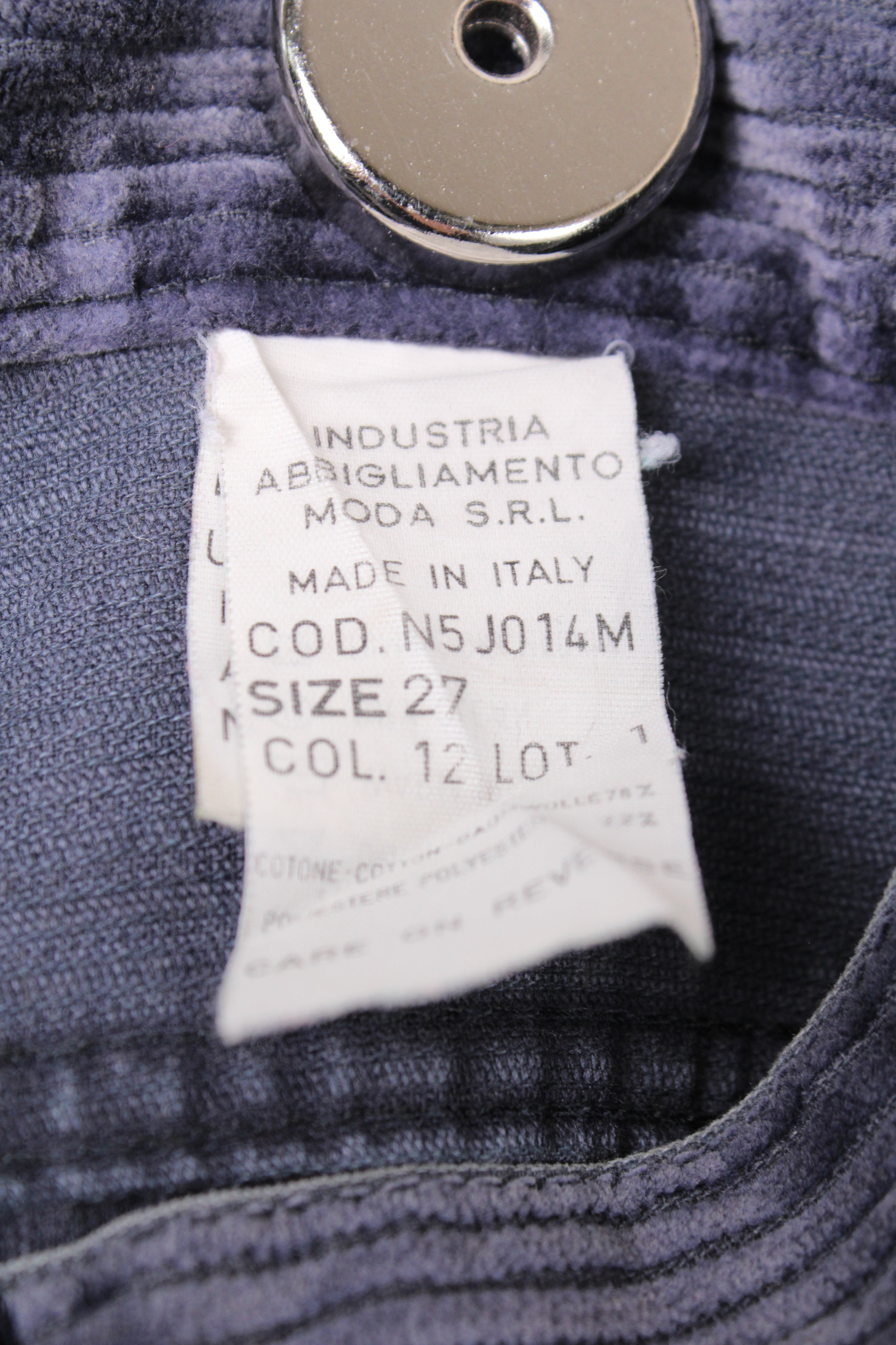 ARMANI CORDUROY PANTS BLUE - W27 WOMAN