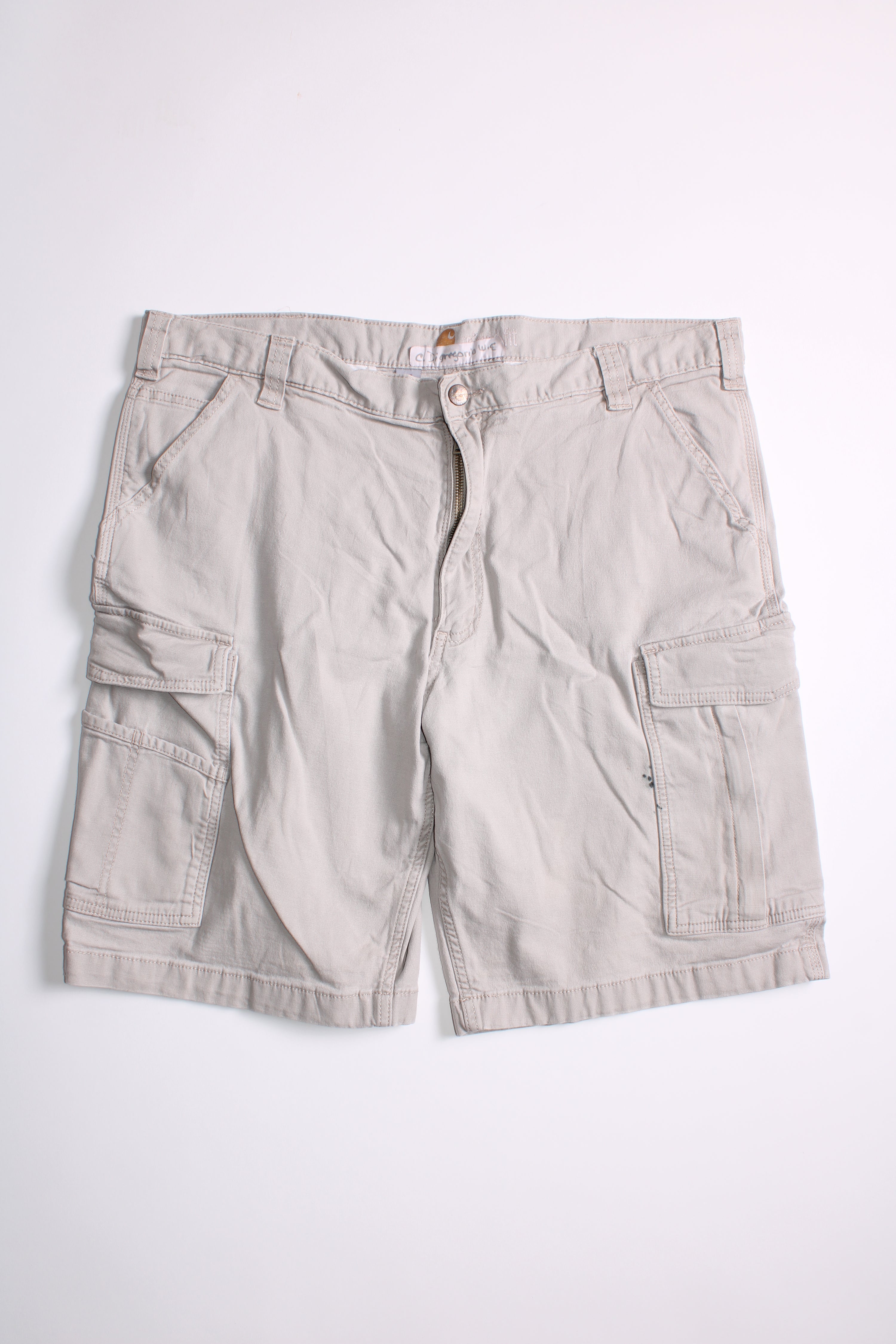 CARHARTT WORK SHORTS UTILITY CARPENTER WORKWEAR GREY - W40
