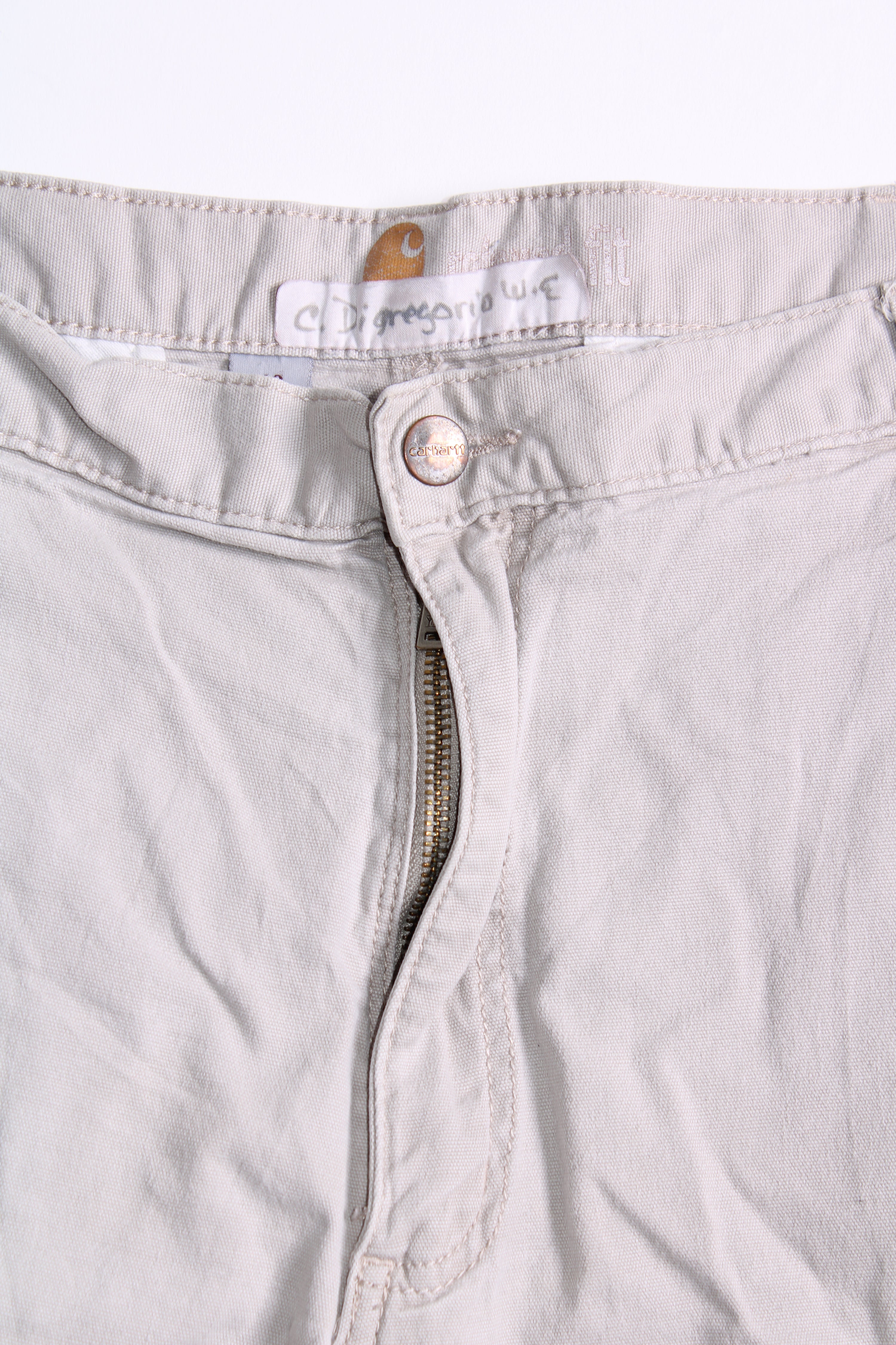 CARHARTT WORK SHORTS UTILITY CARPENTER WORKWEAR GREY - W40