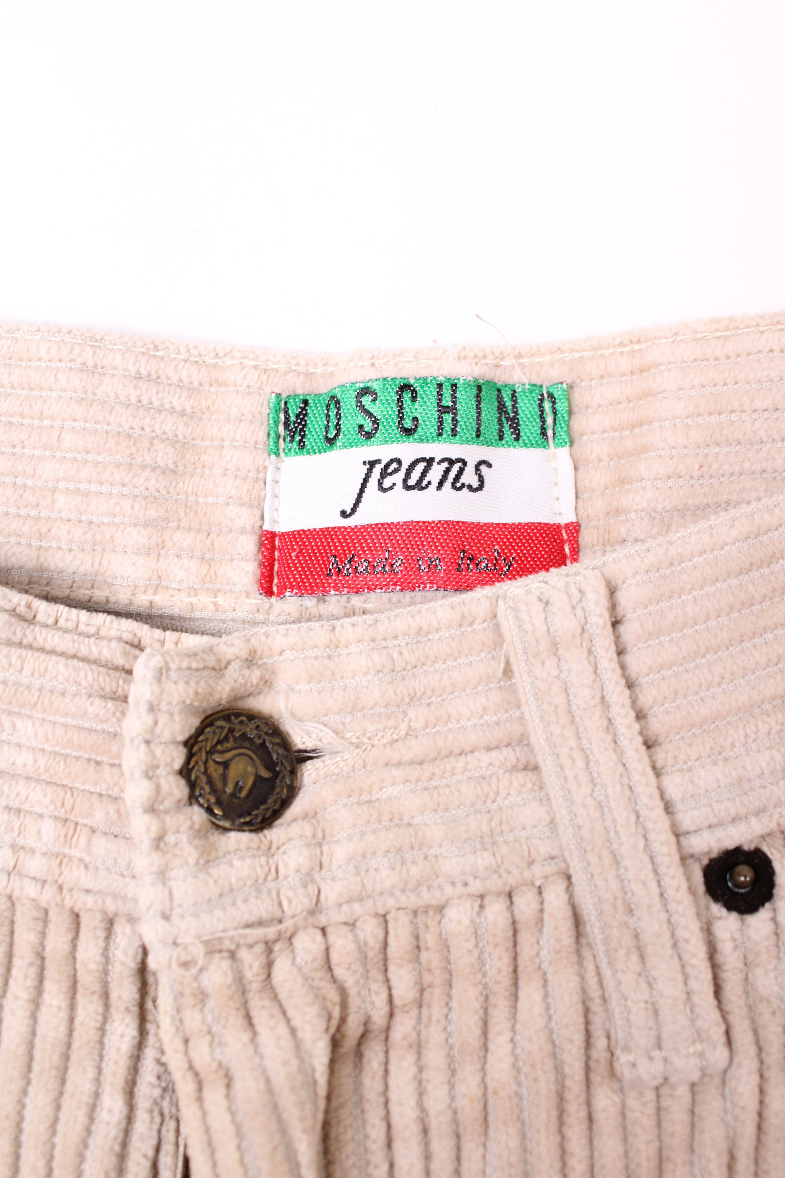 MOSCHINO CORDUROY PANTS BEIGE - W36