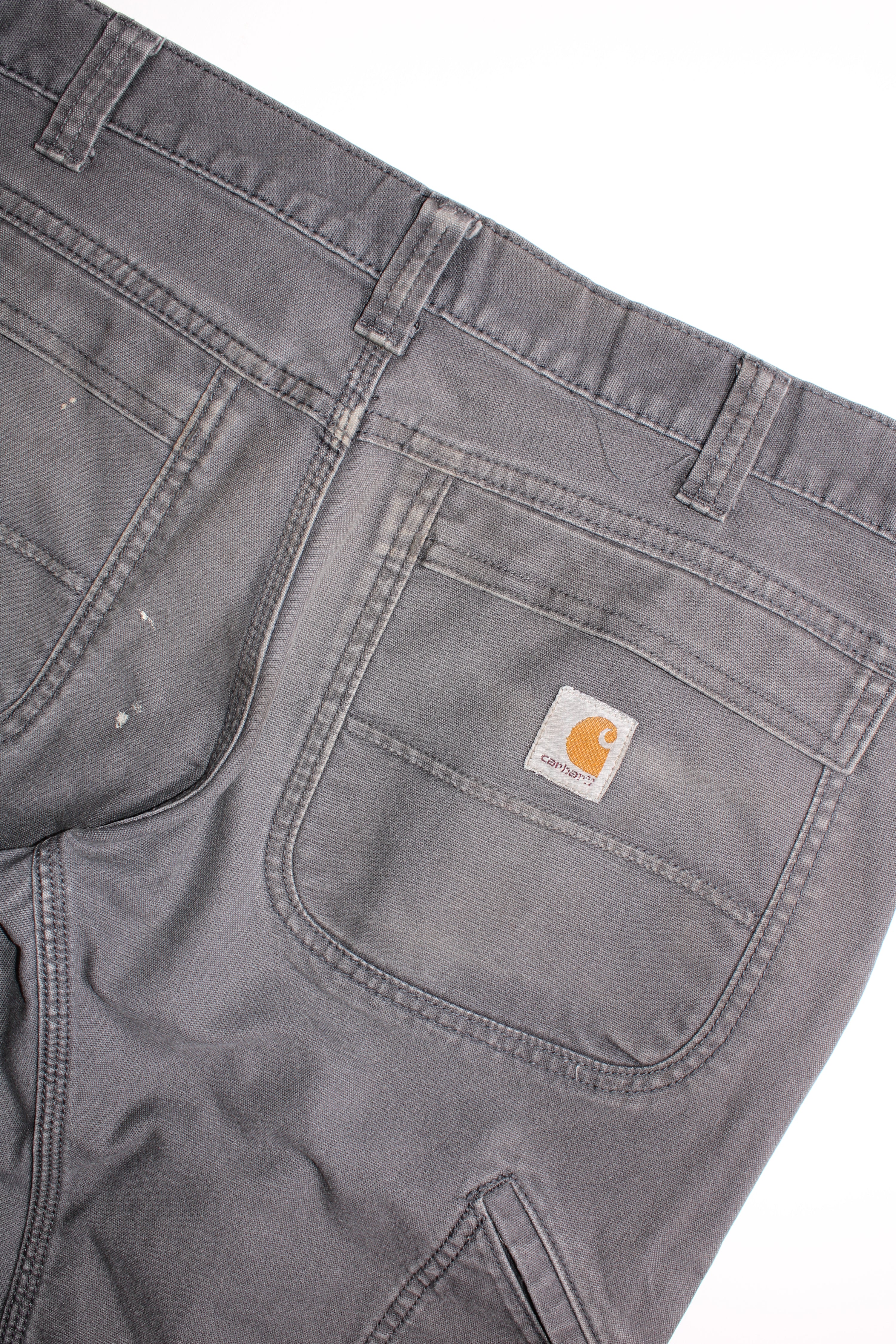 CARHARTT WORK SHORTS UTILITY CARPENTER WORKWEAR GREY - W36