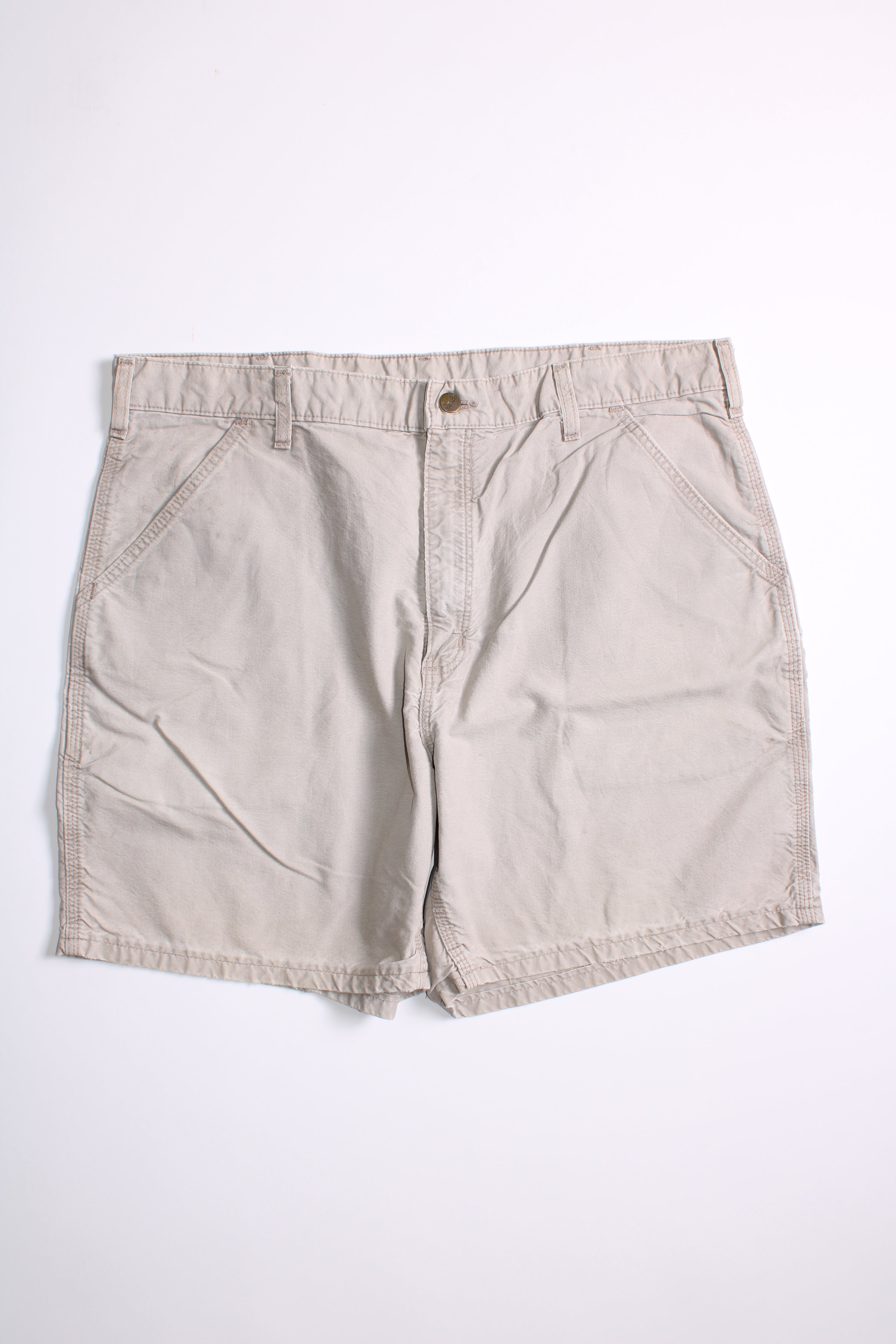 CARHARTT WORK SHORTS UTILITY CARPENTER WORKWEAR BEIGE - W38