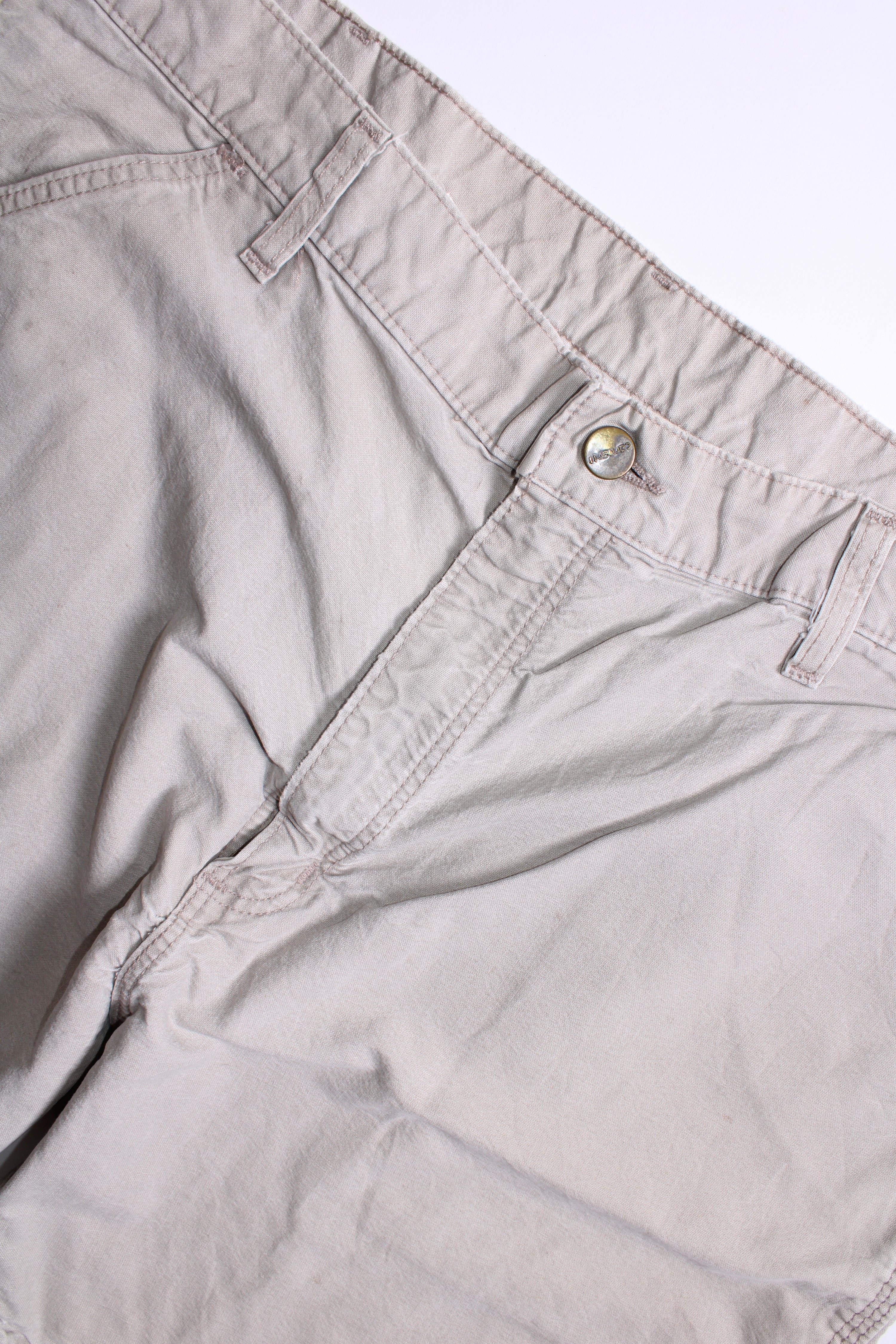 CARHARTT WORK SHORTS UTILITY CARPENTER WORKWEAR BEIGE - W38