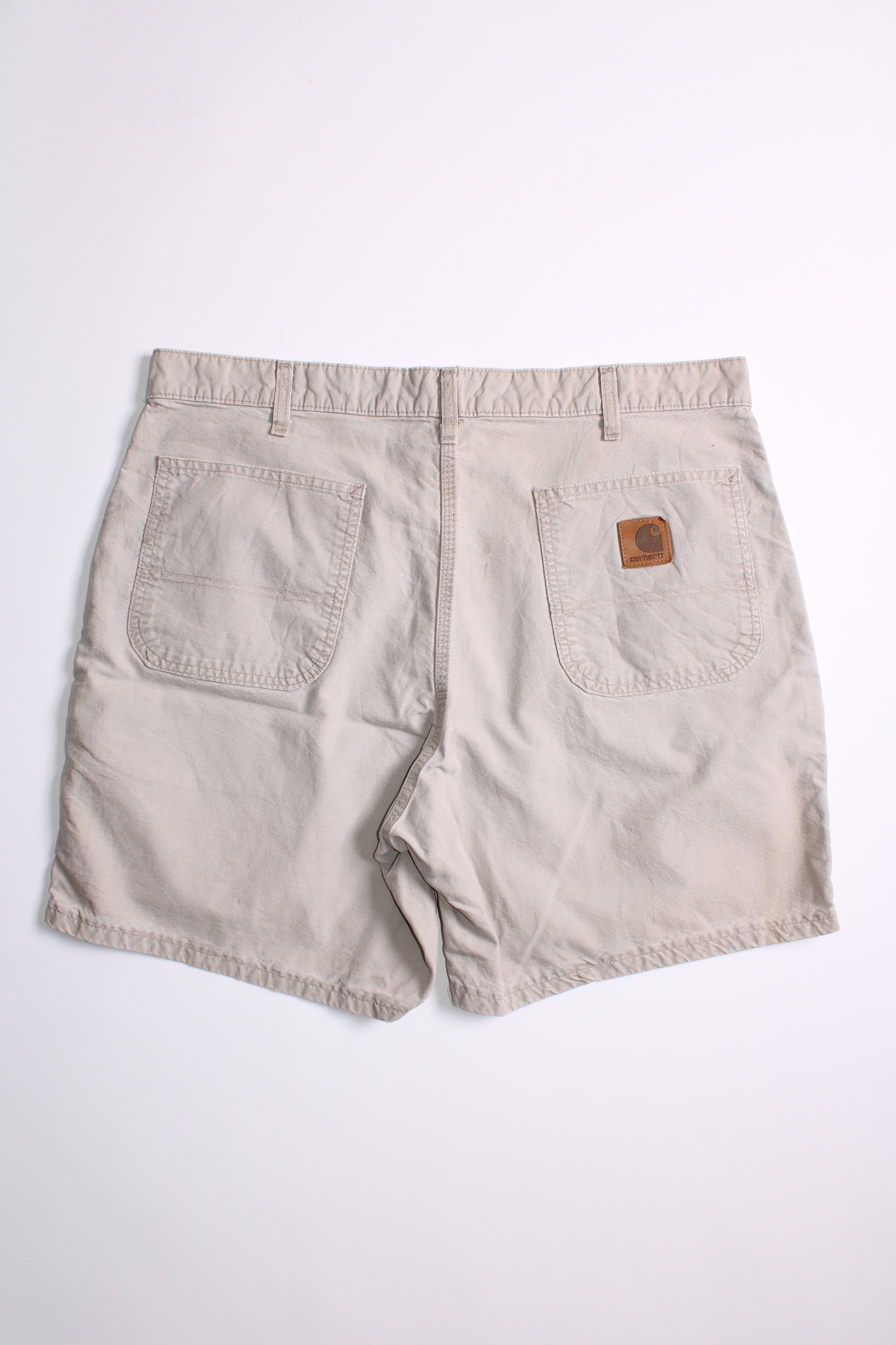 CARHARTT WORK SHORTS UTILITY CARPENTER WORKWEAR BEIGE - W38
